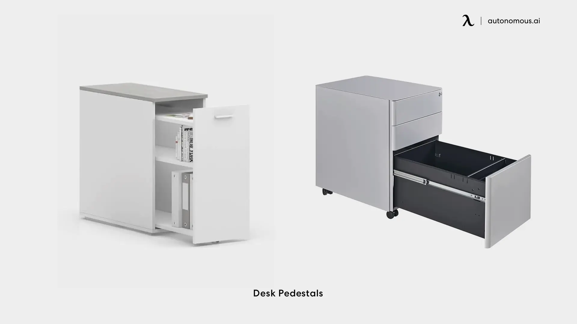 Desk Pedestals - standing desk storage