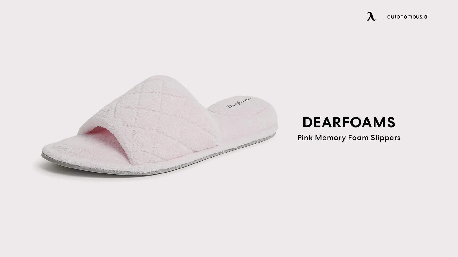 Dearfoams Pink Memory Foam Slippers