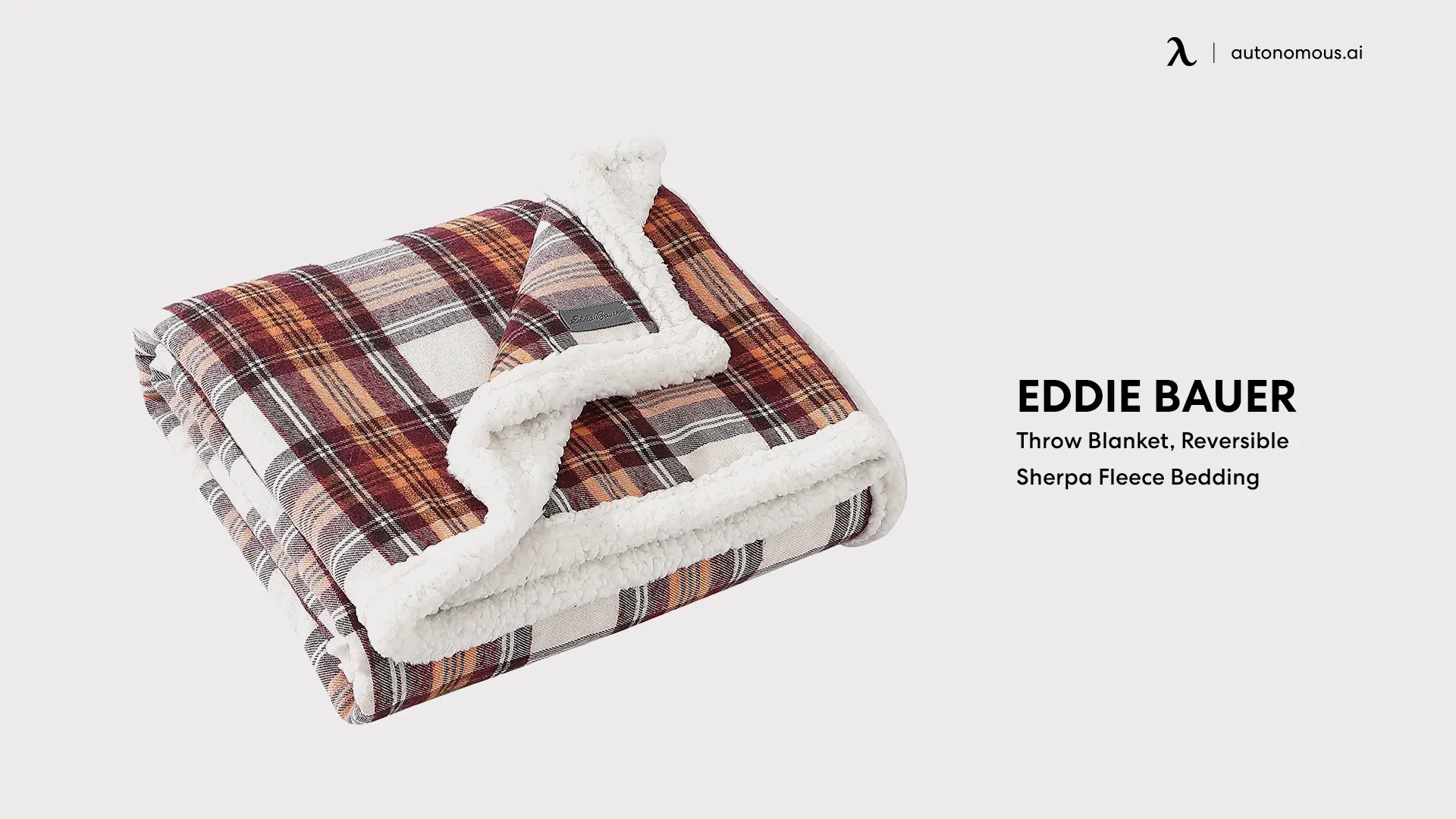 Eddie Bauer - Throw Blanket, Reversible Sherpa Fleece Bedding