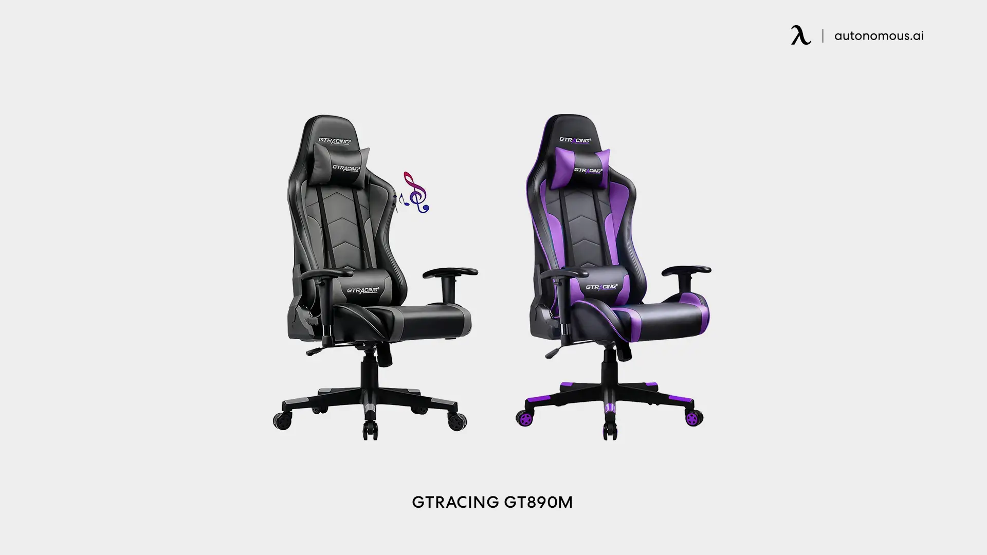 GTRACING GT890M Black and white gaming chair