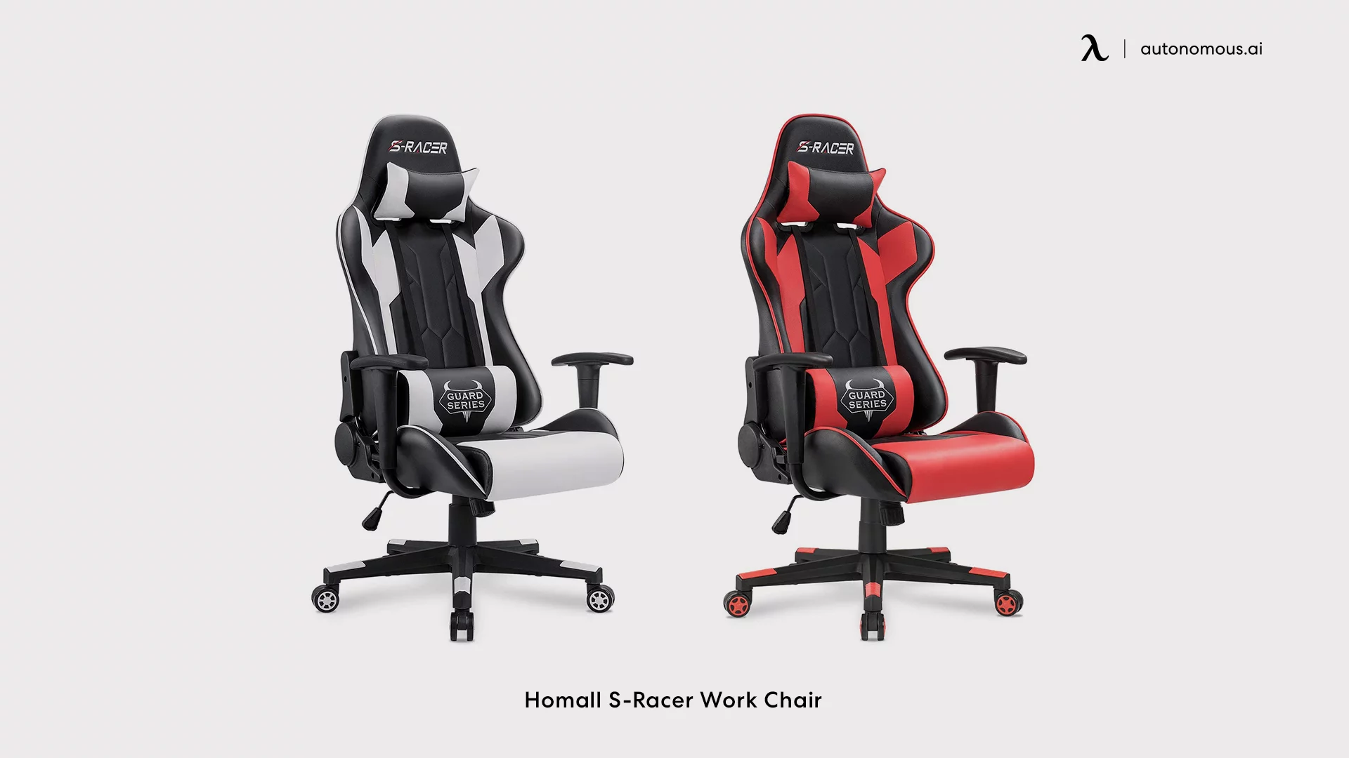 Homall High-Back PU Leather Racing White Gaming Chair