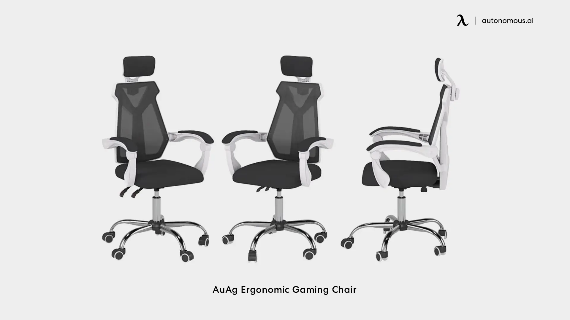 AuAg Ergonomic Gaming Chair - Black and white gaming chair