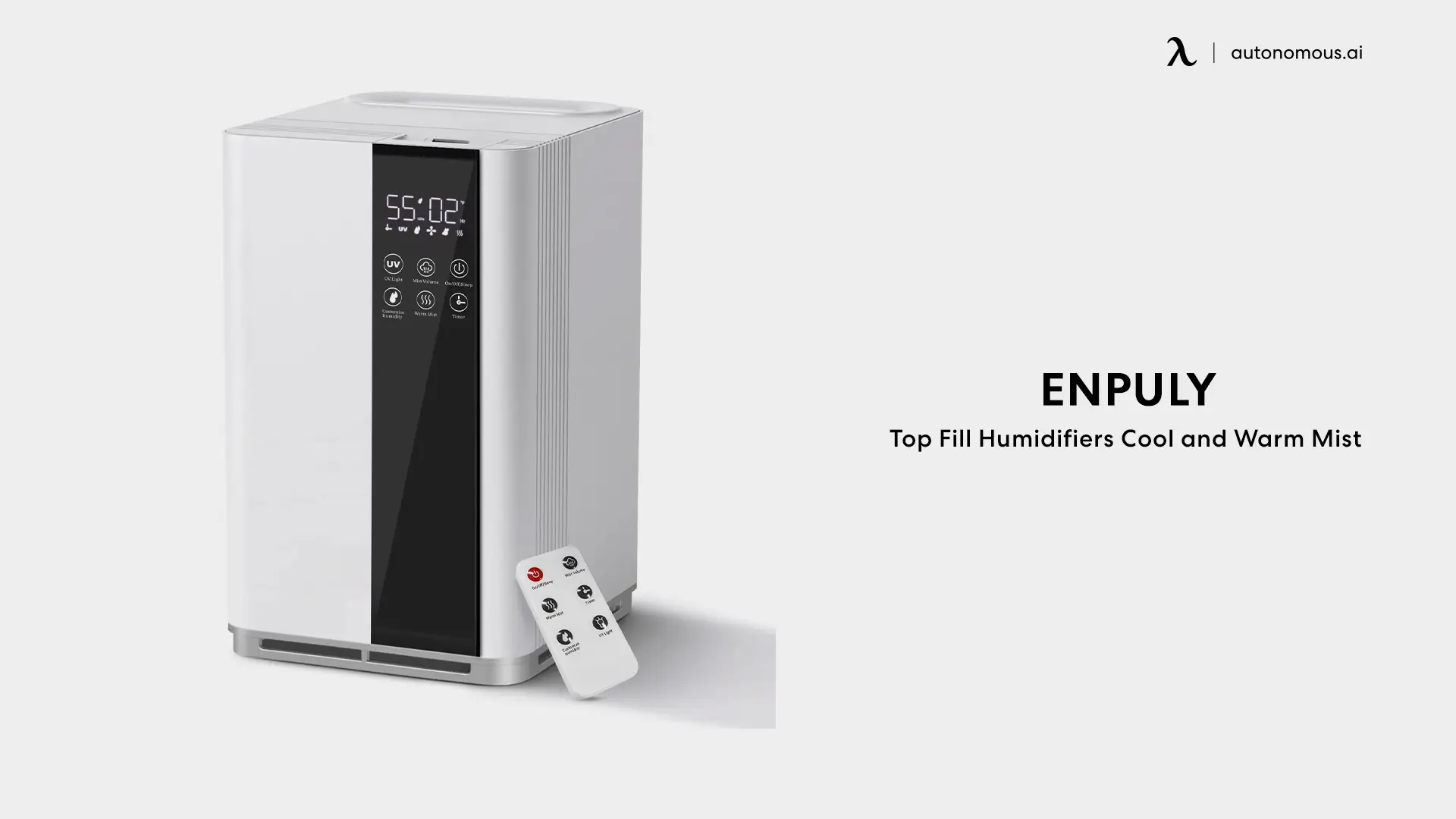 ENPULY 5L Top Fill Humidifiers Cool and Warm Mist