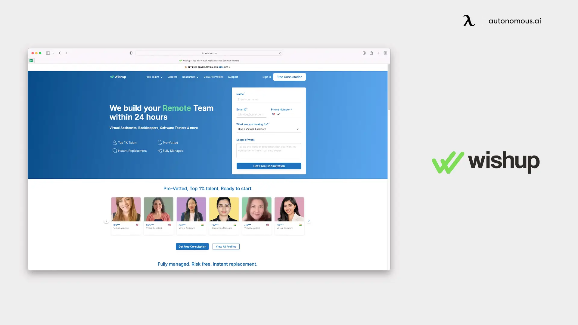 Wishup - Virtual Assistant
