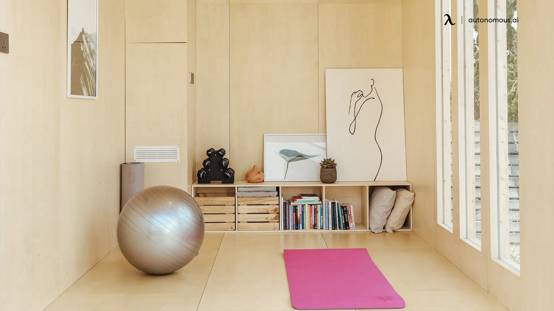 Space of home yoga studio
