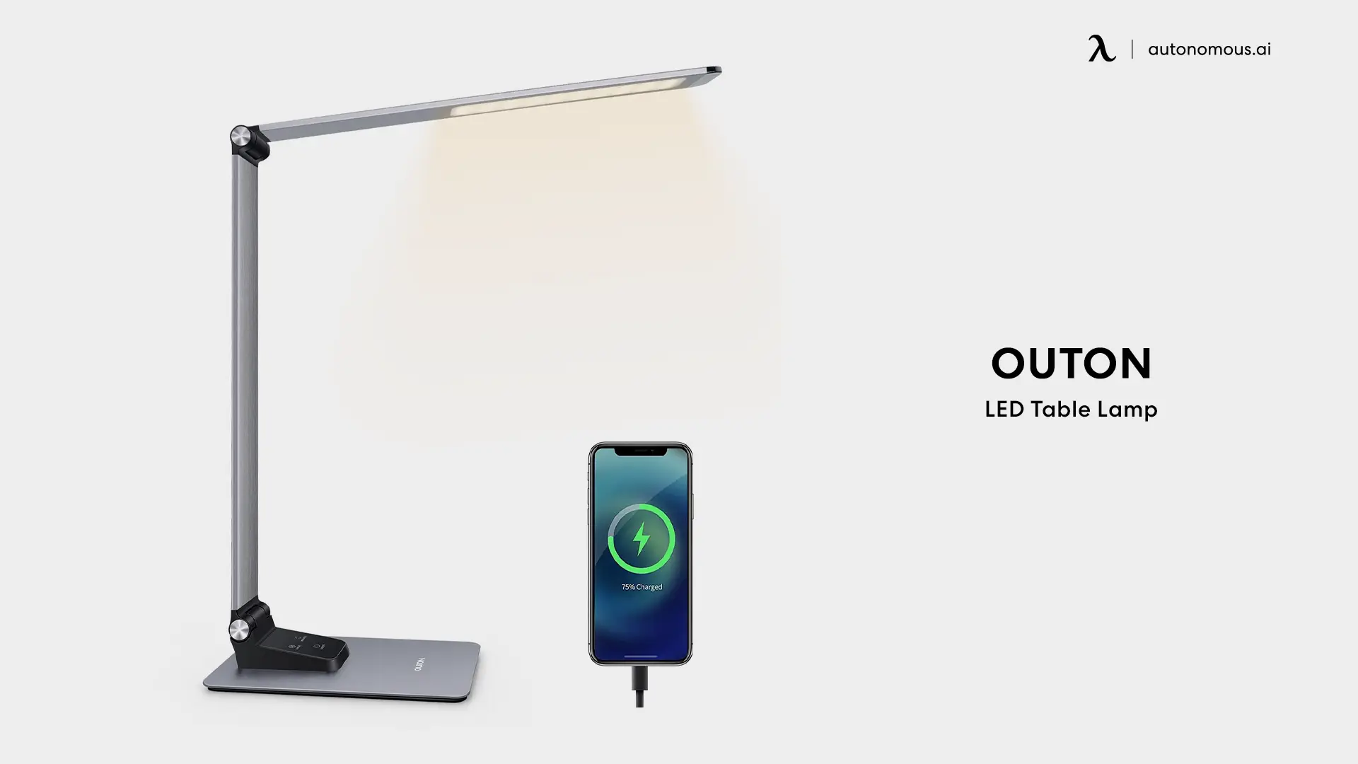 Outon LED Table Lamp - desk lamp with a wireless charger