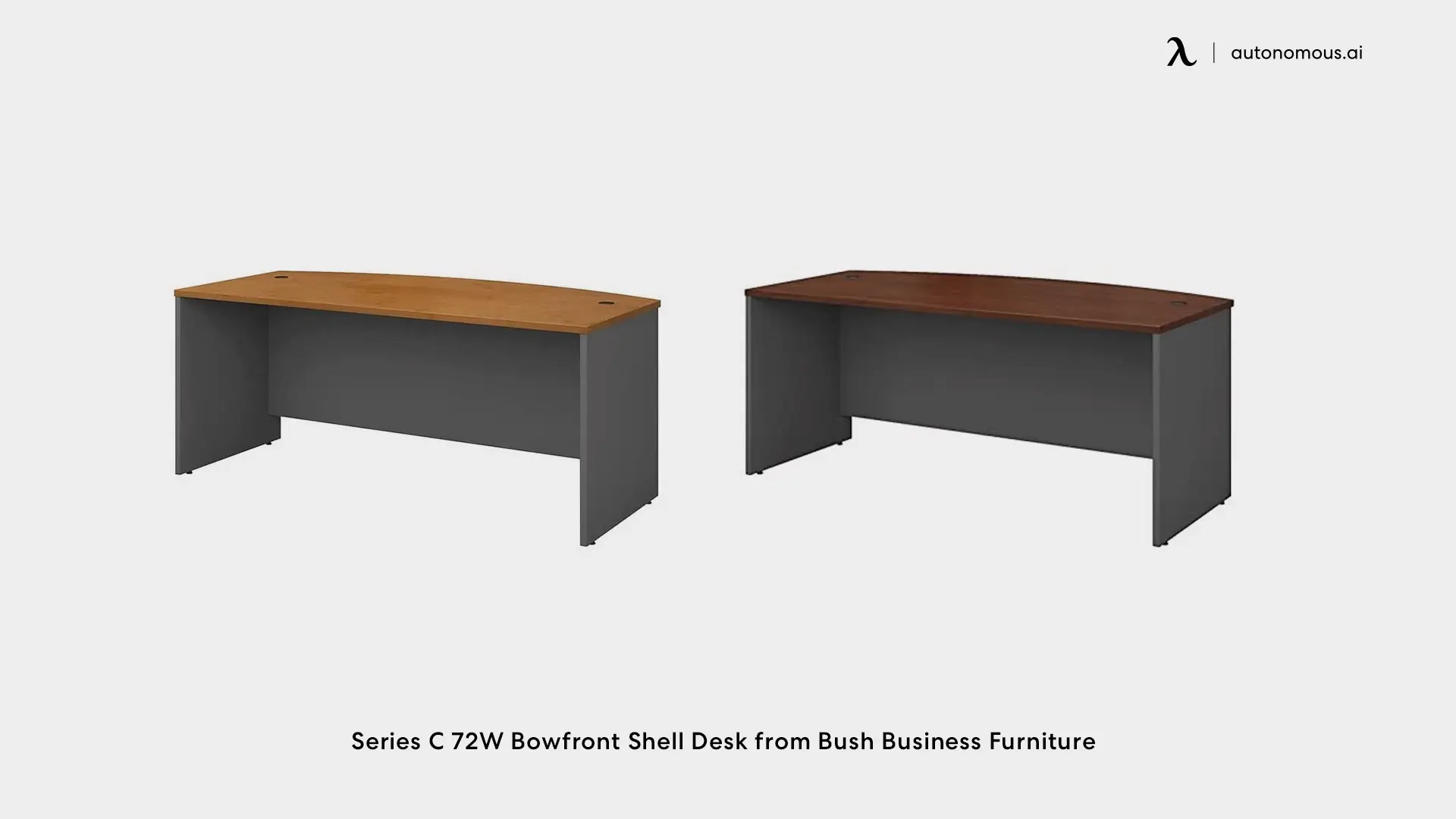 Series C 72W Bowfront Shell Desk from Bush Business Furniture