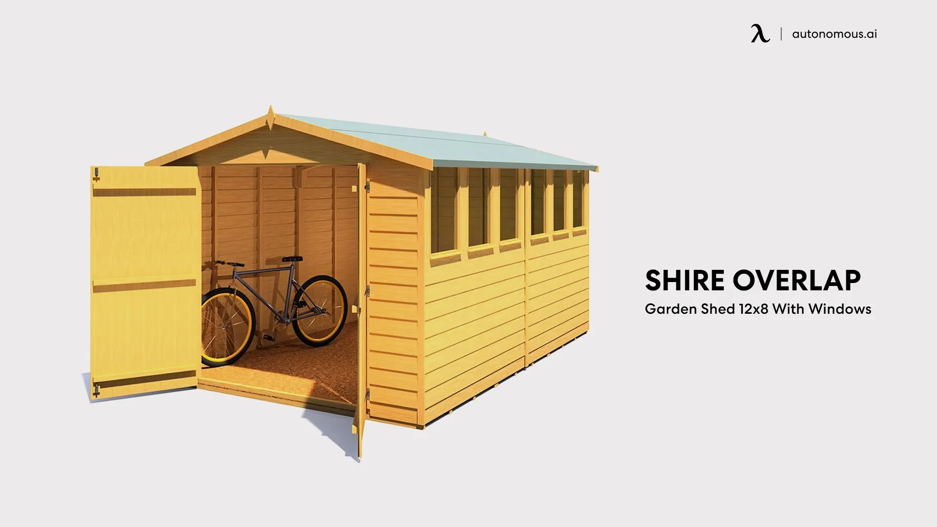 Shire Overlap Garden Shed 12x8 With Windows