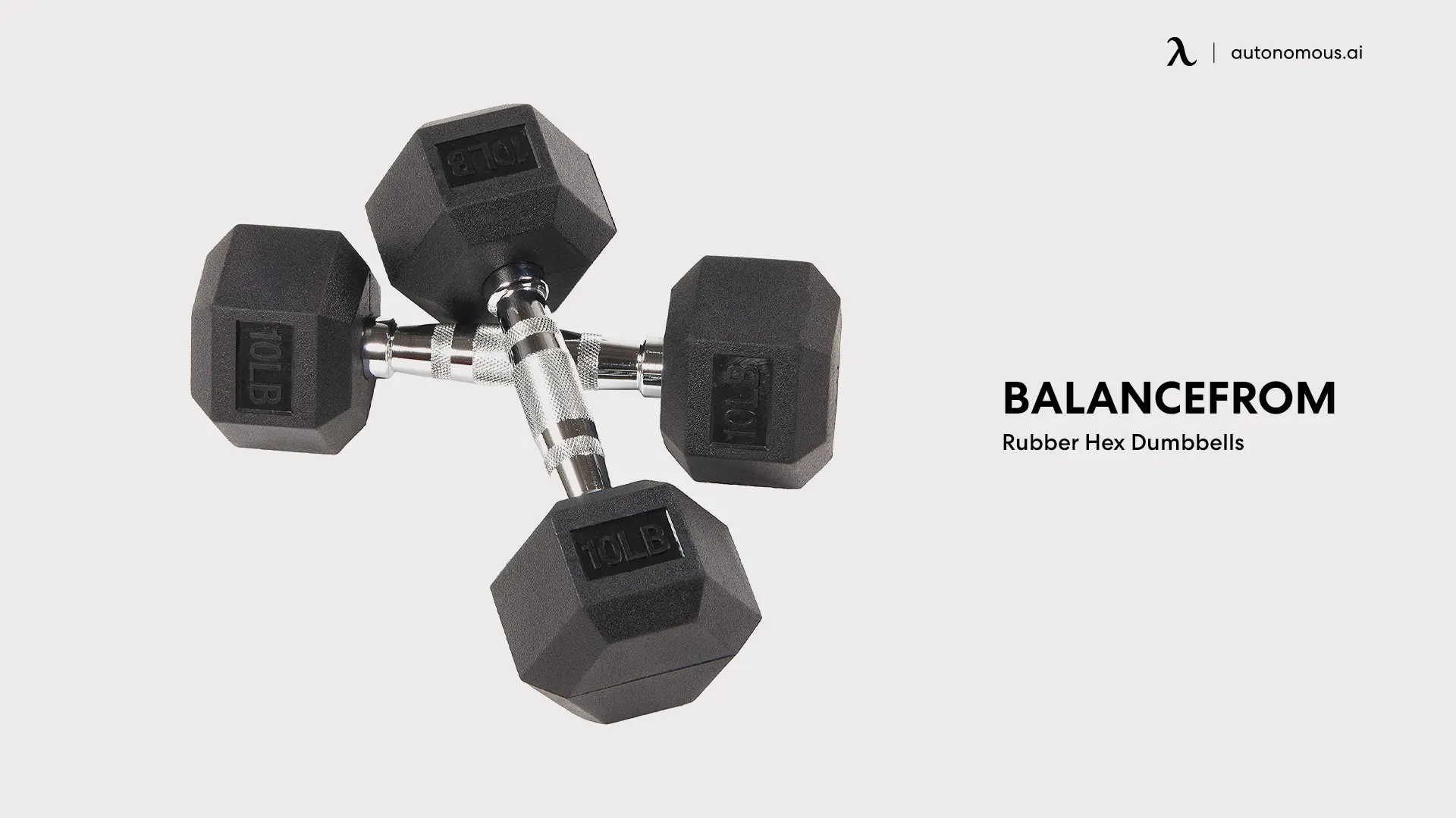 Balancefrom Rubber Hex Dumbbells
