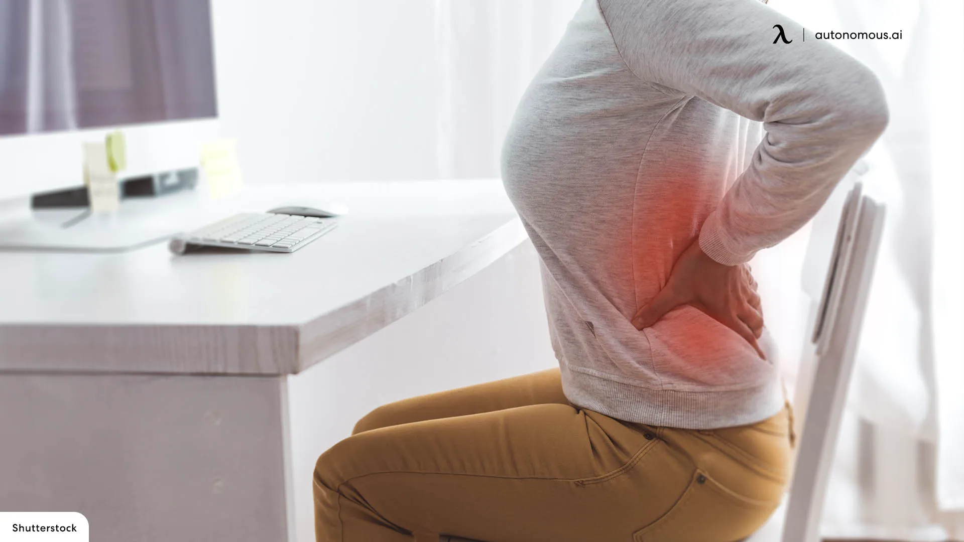 Unhealthy Shape causes back pain when sitting