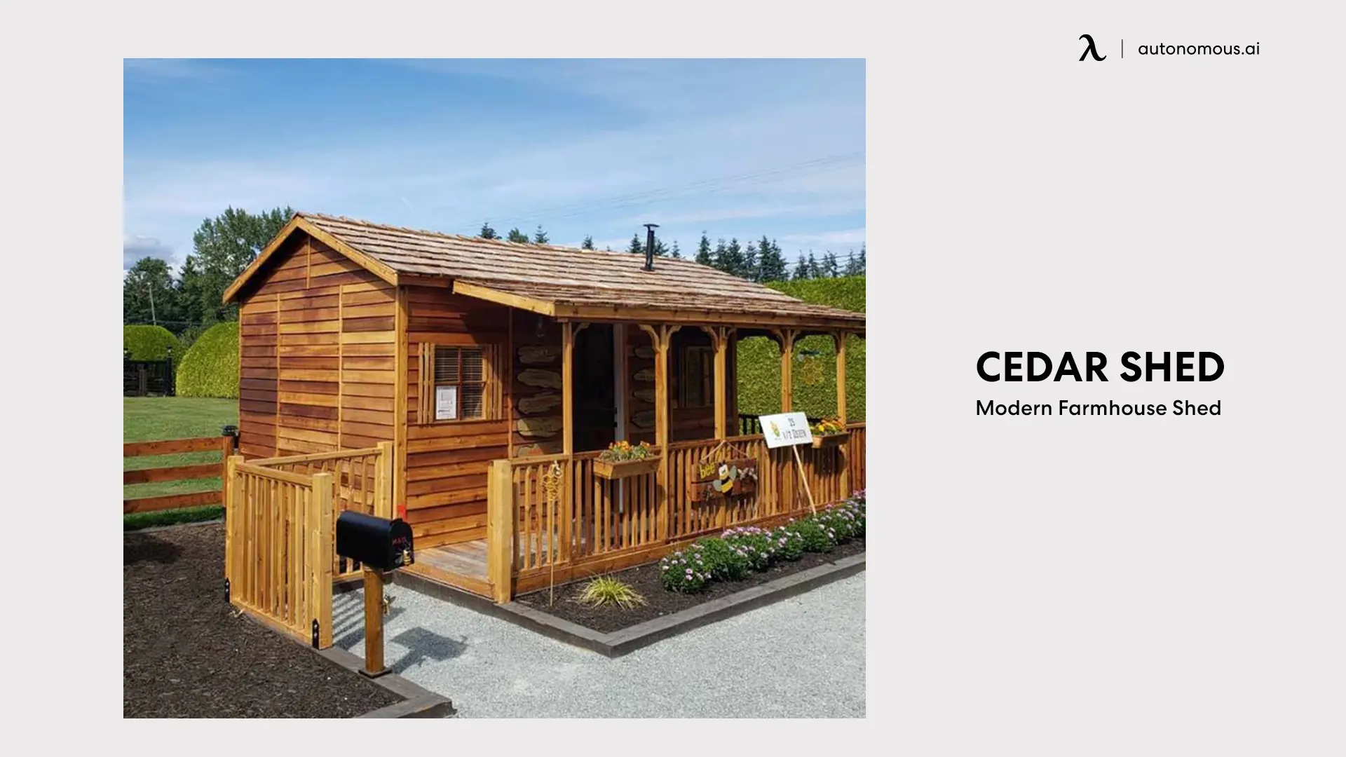 Farmhouse Cedar Shed - backyard tiny house