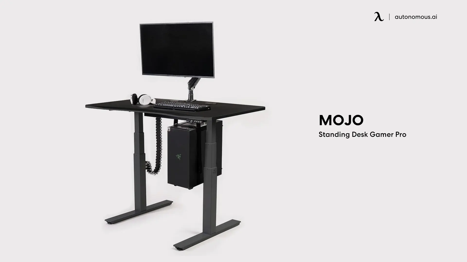 Mojo Standing Desk Gamer Pro - gaming desk with drawers