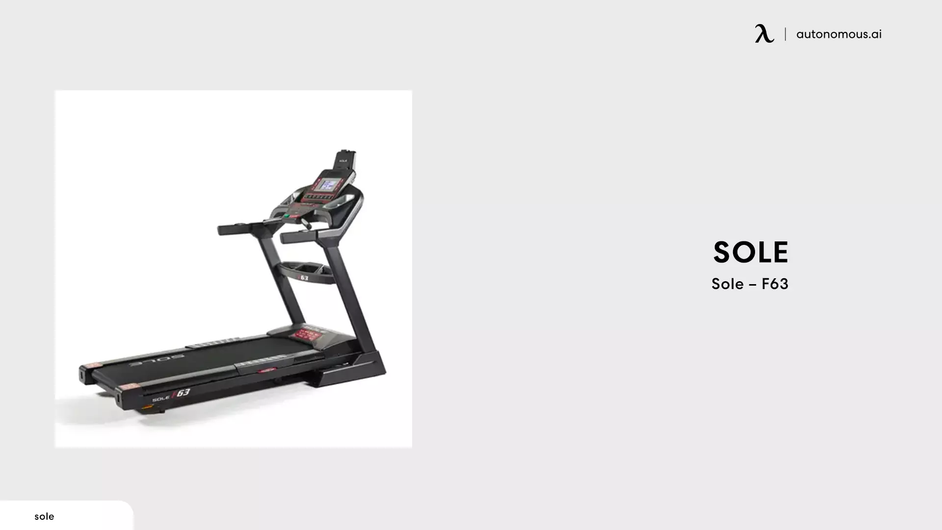 Sole – F63 - treadmill for seniors