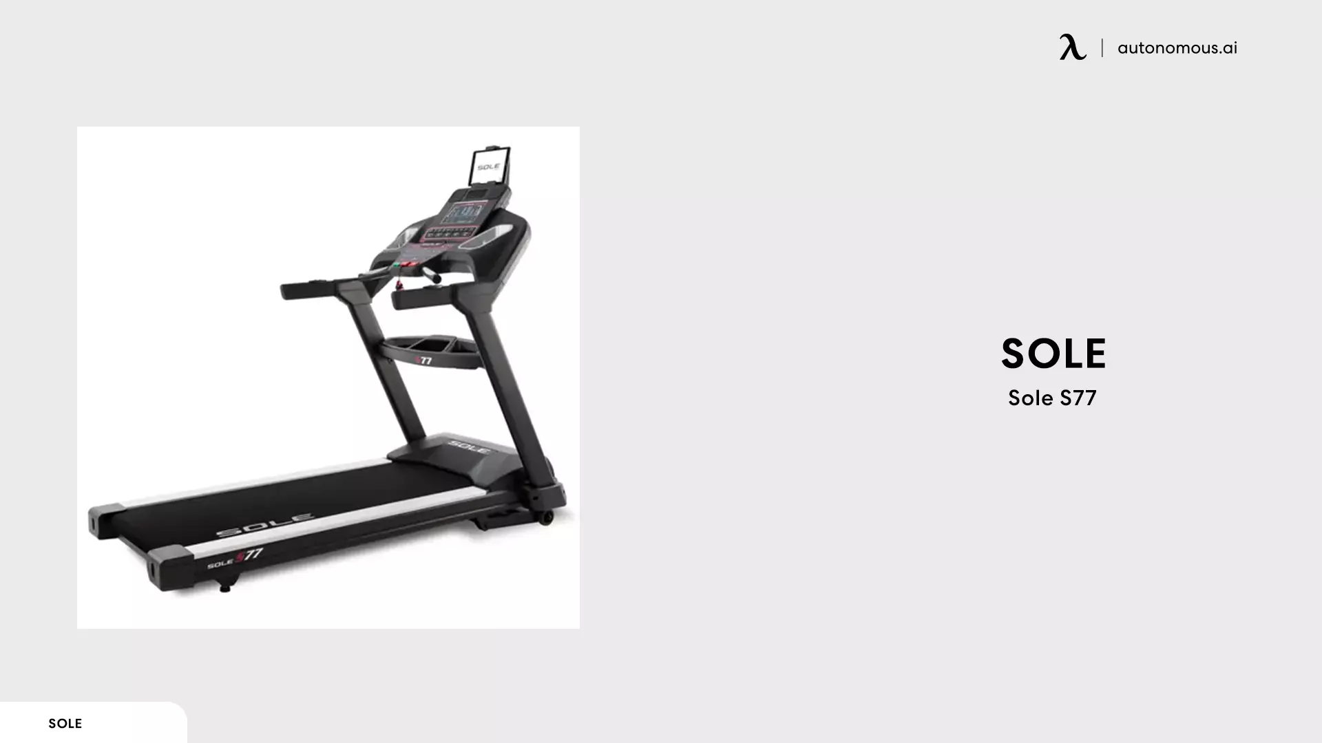 Sole S77 treadmill for seniors