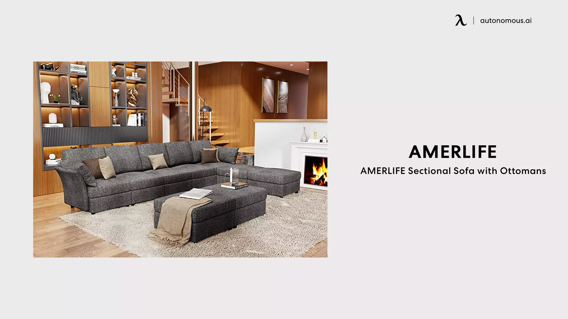 AMERLIFE Sectional Sofa with Ottomans