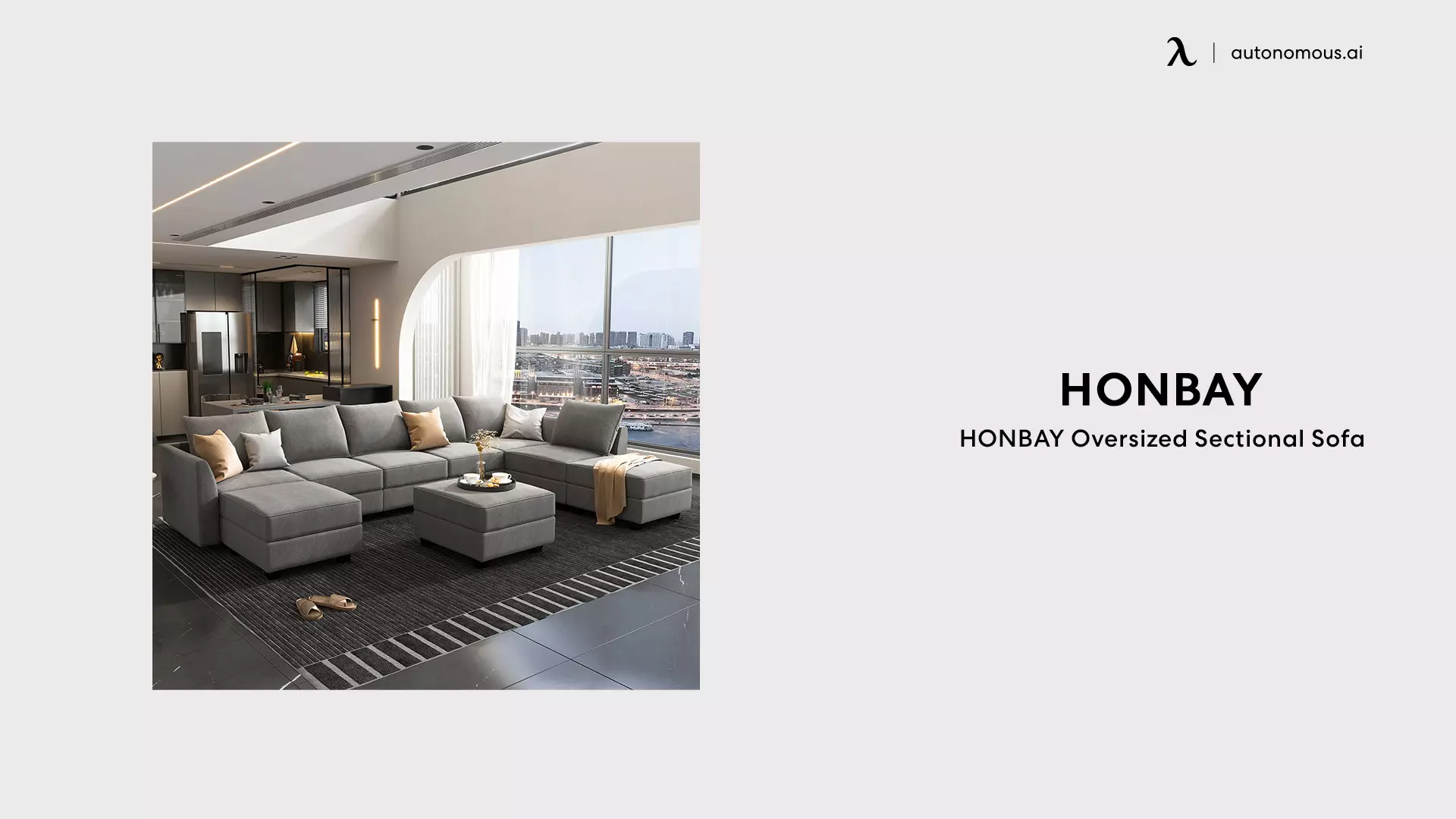 HONBAY Oversized Sectional Sofa
