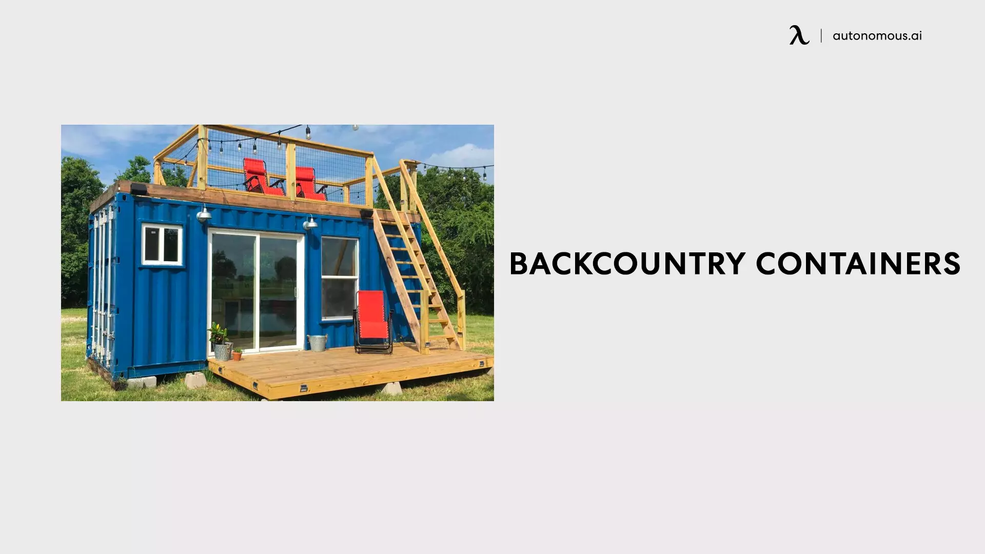 Backcountry Containers - prefab container home
