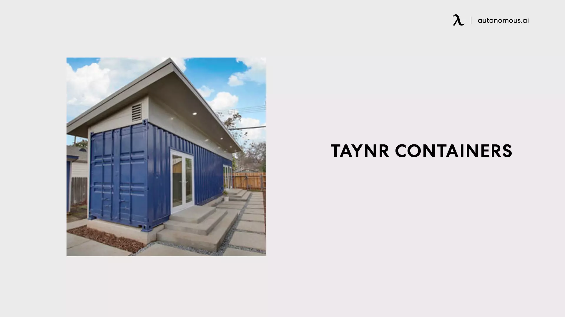 TAYNR Containers - prefab container home