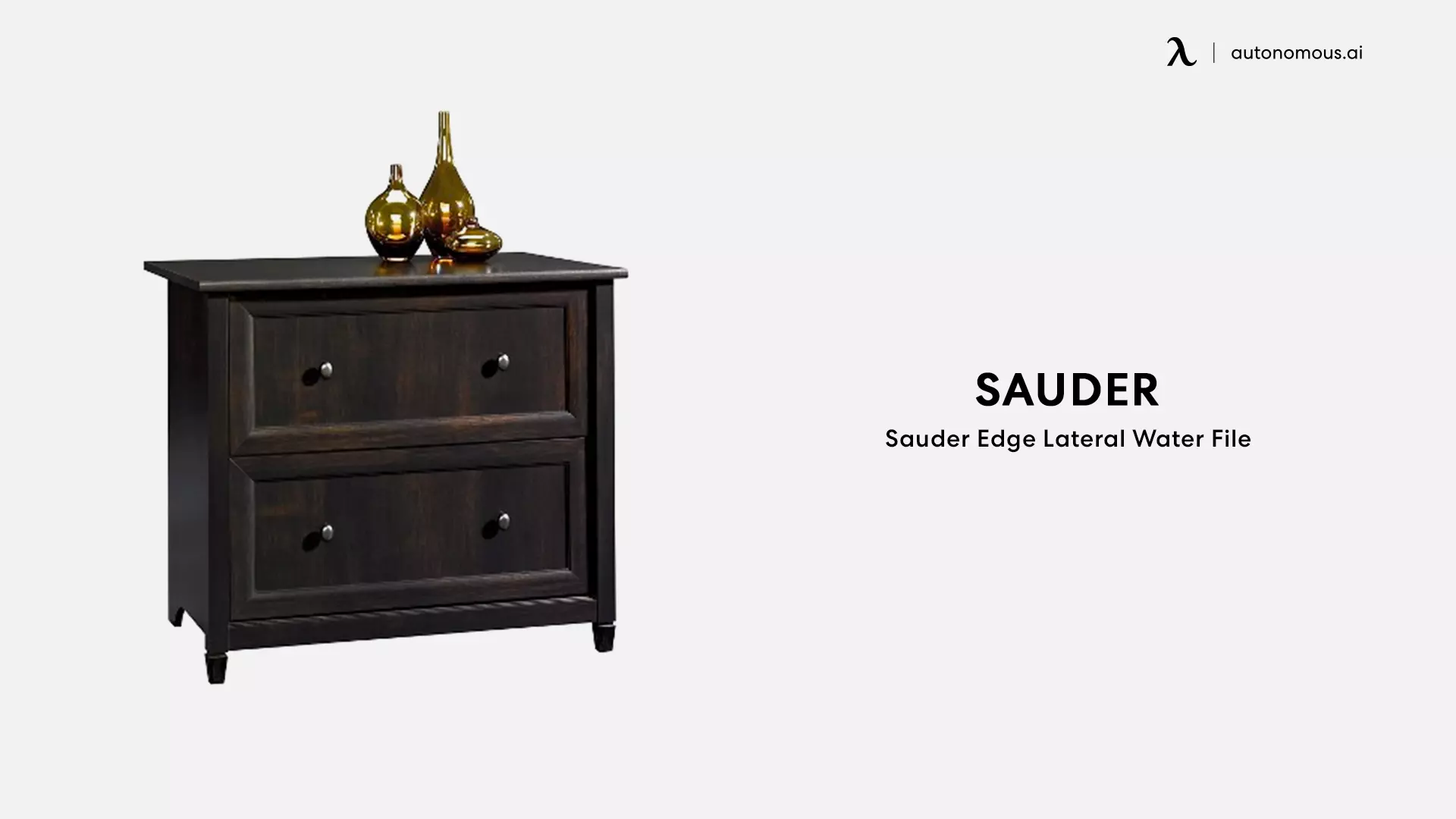 Sauder Edge Lateral Water File - black filing cabinet