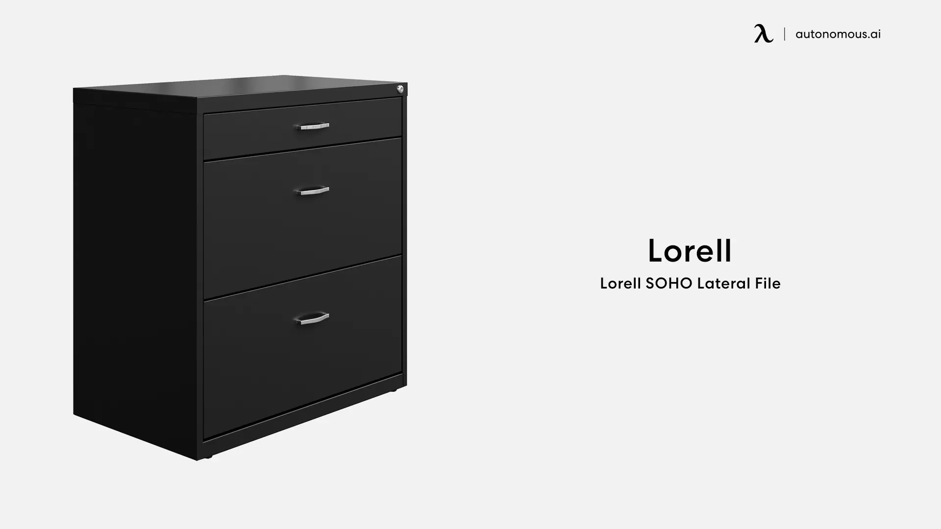 Lorell SOHO Lateral File - black filing cabinet