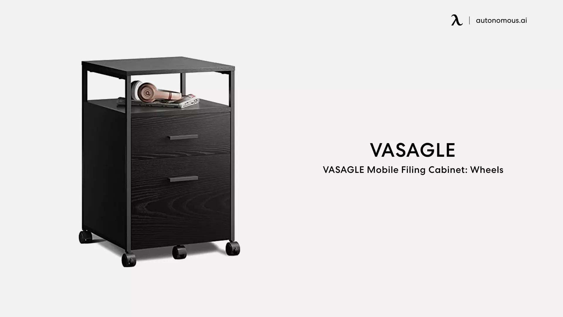 VASAGLE Mobile Filing Cabinet: Wheels