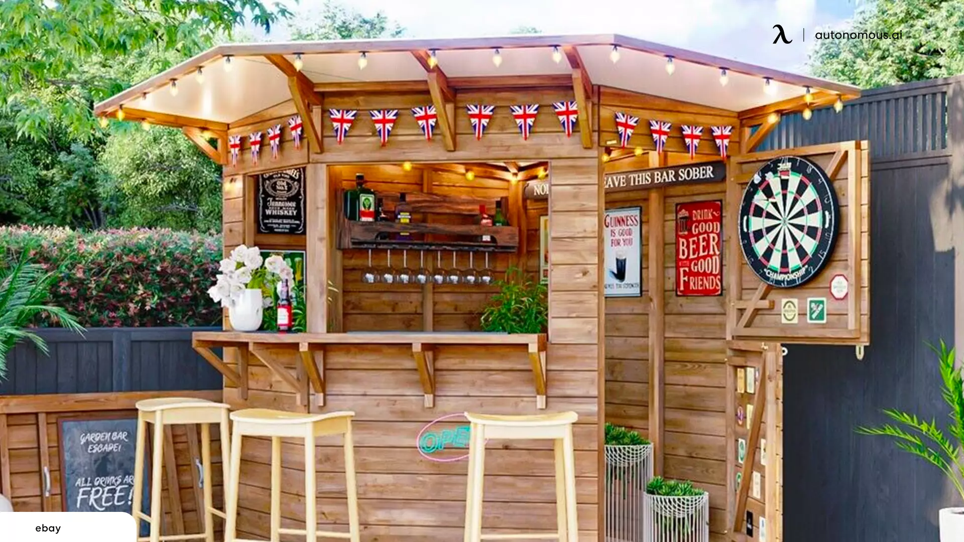 shed bar - shed interior ideas