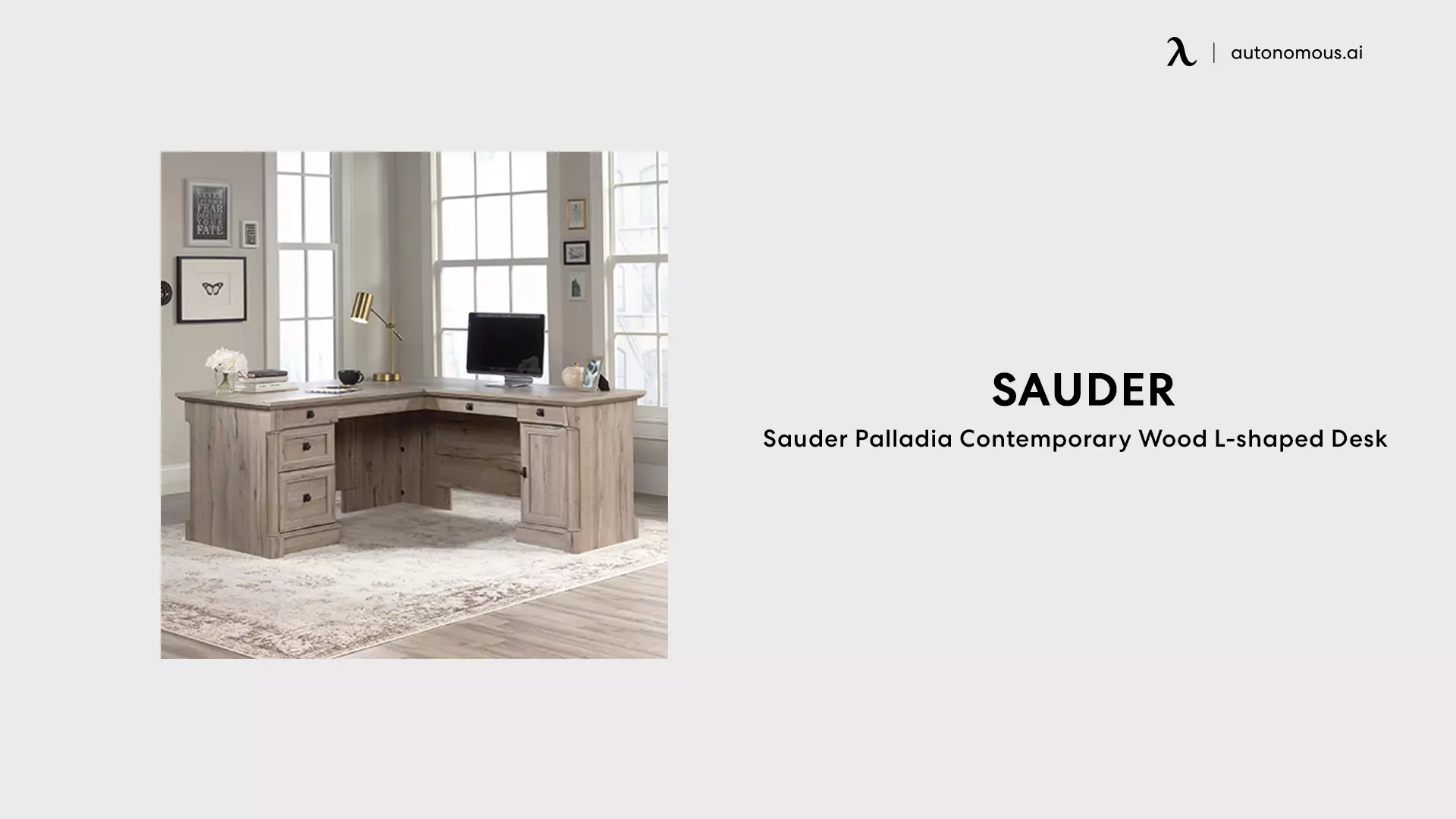 Sauder Palladia Contemporary Wood L-shaped Desk