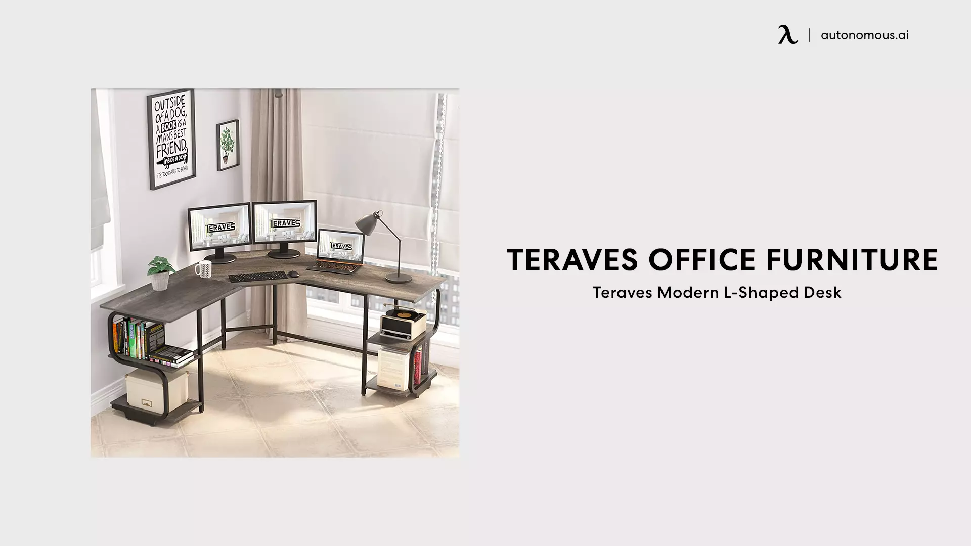 Teraves Modern L Shaped Desk