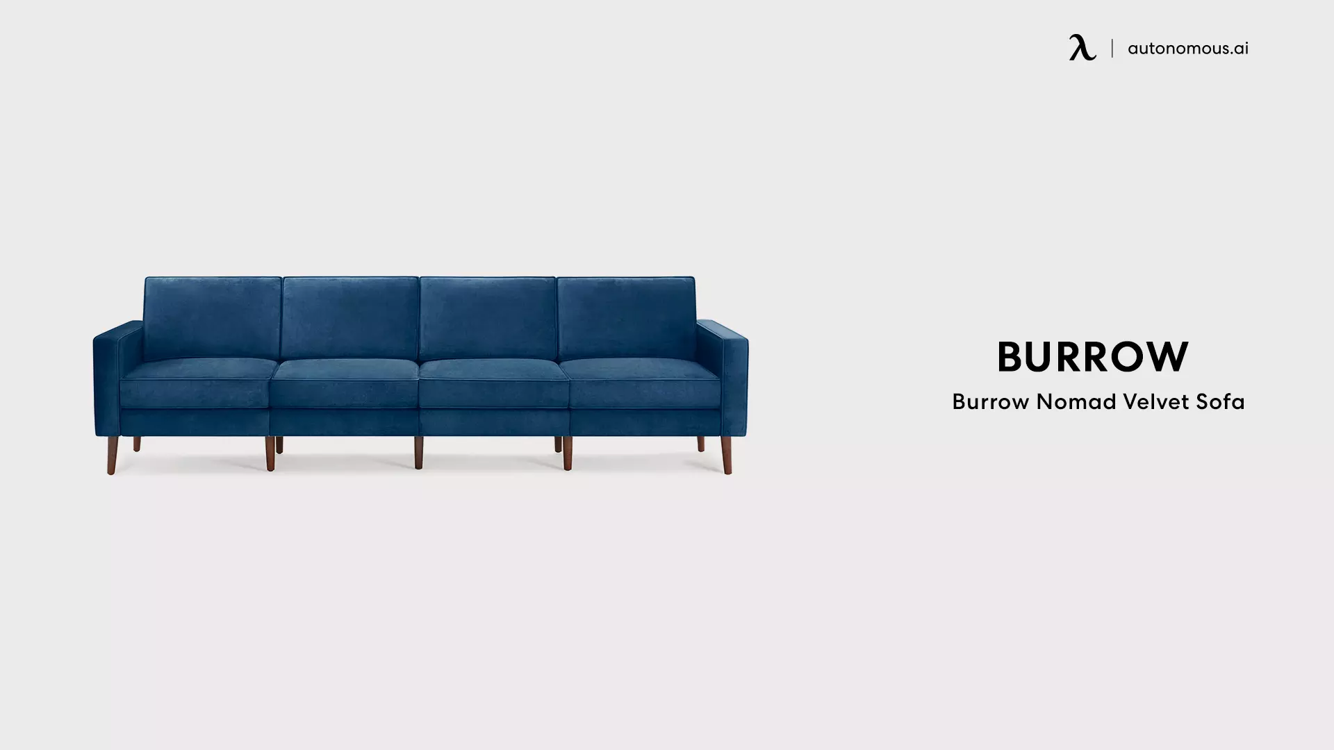 Burrow Nomad Velvet Sofa - small office couch