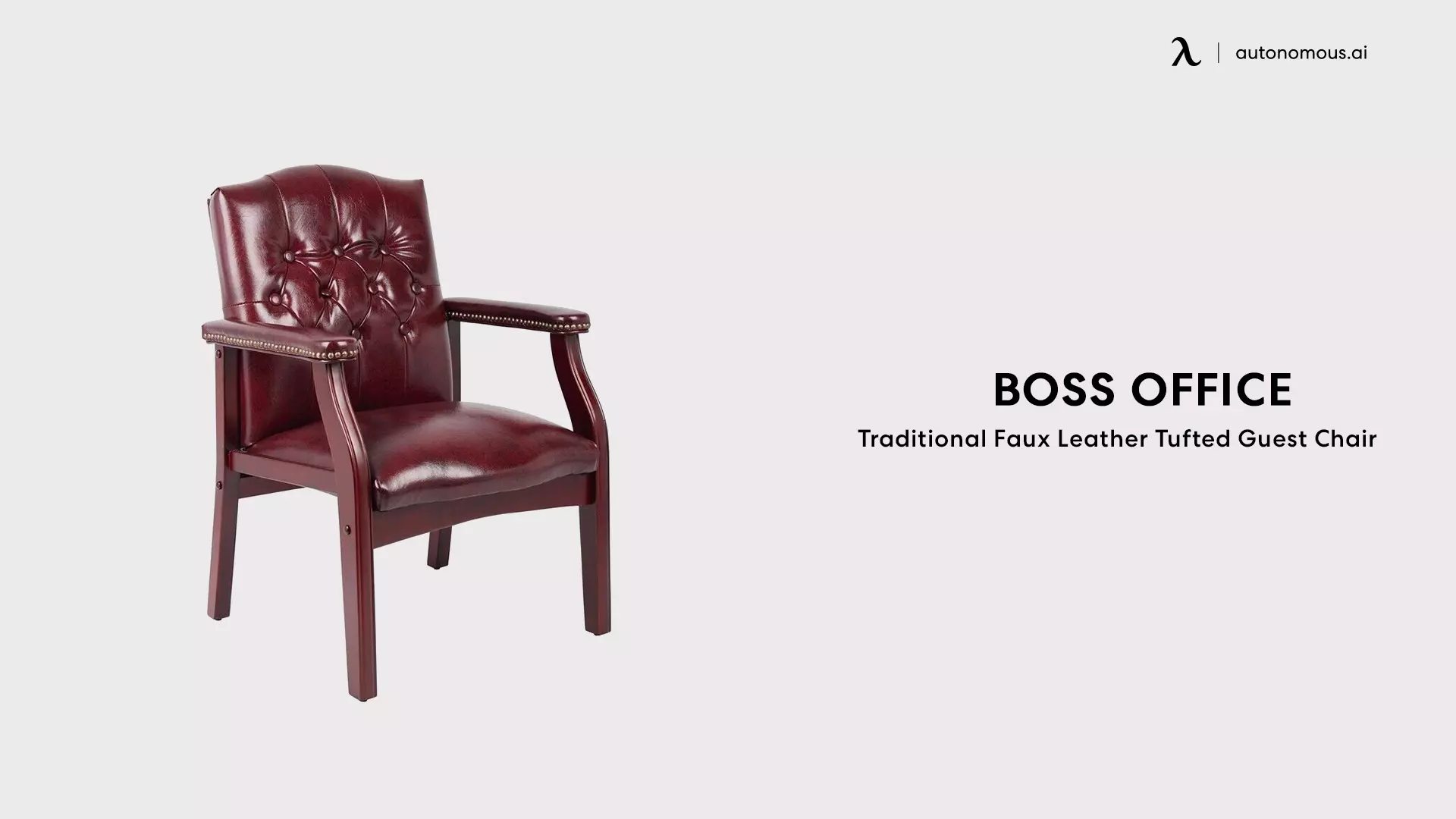 Boss Office Traditional Faux Leather Tufted Guest Chair