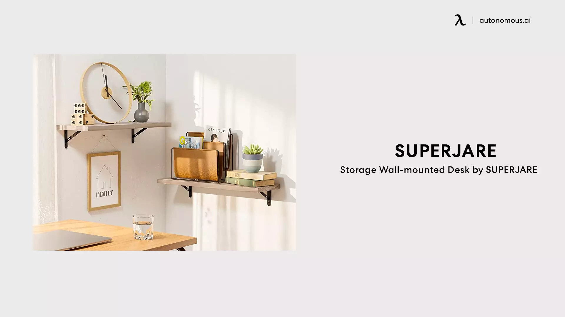 Storage Wall-mounted Desk by SUPERJARE