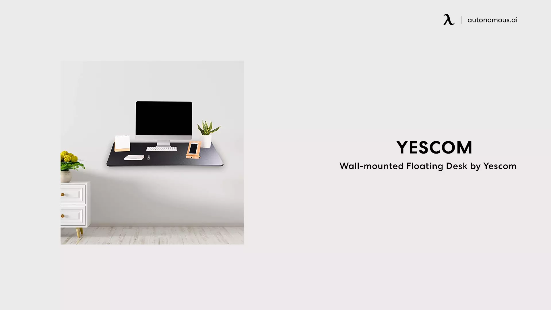 Wall-mounted Floating Desk by Yescom