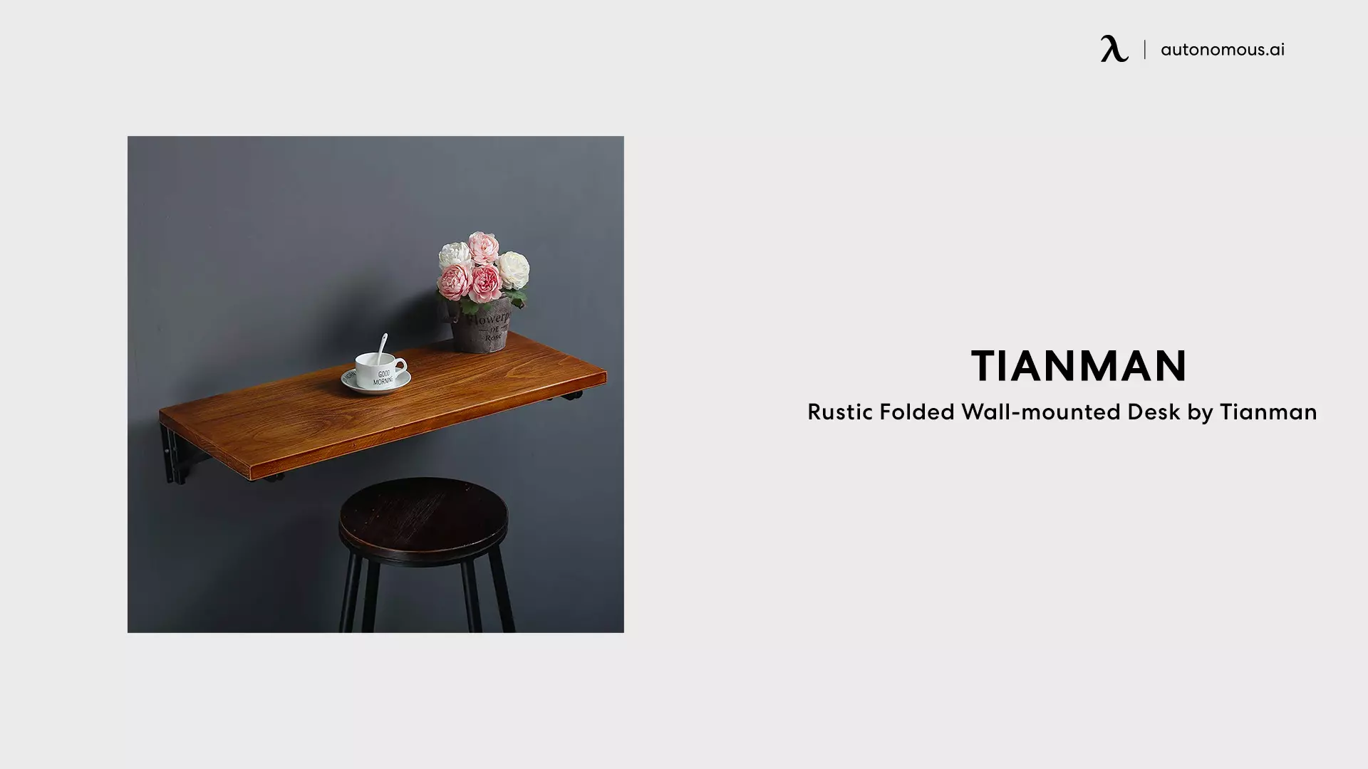 Rustic Folded Wall-mounted Desk by Tianman