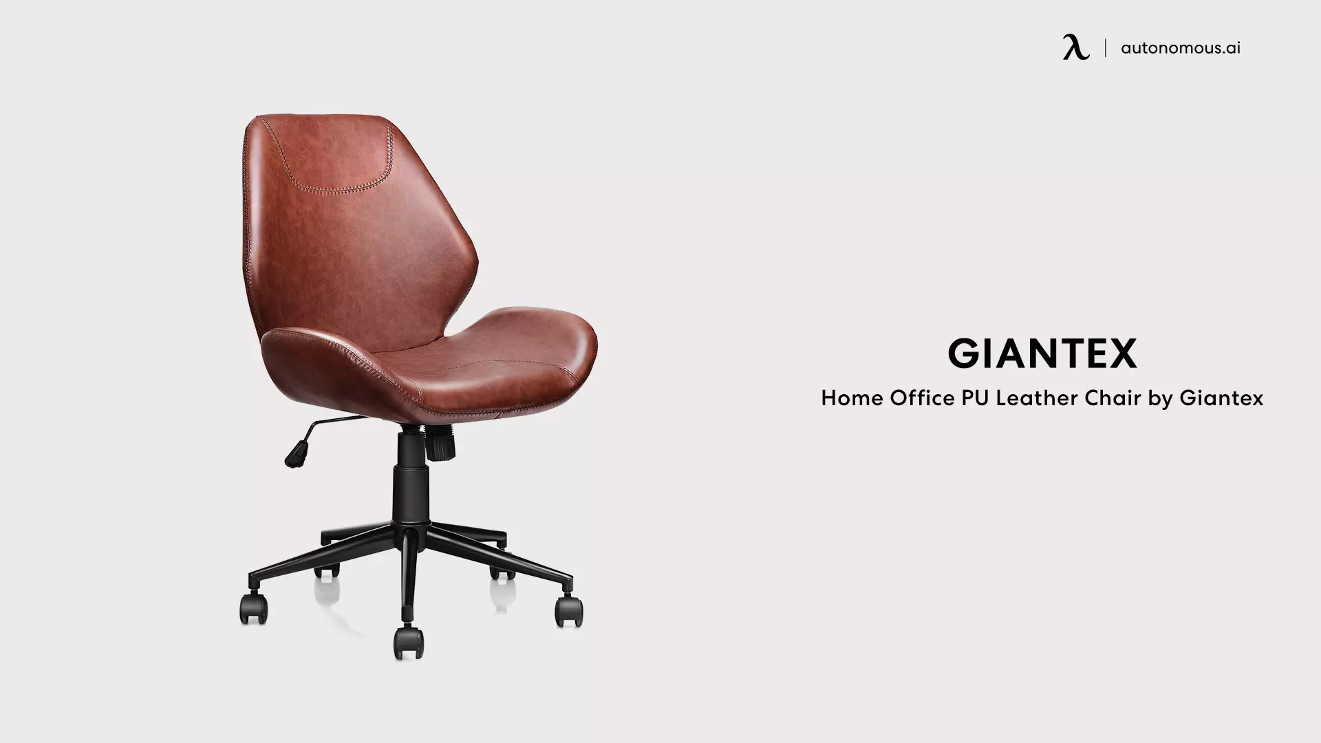 Giantex Home Office Leisure Chair Ergonomic Mid-Back PU Leather Armless Chair