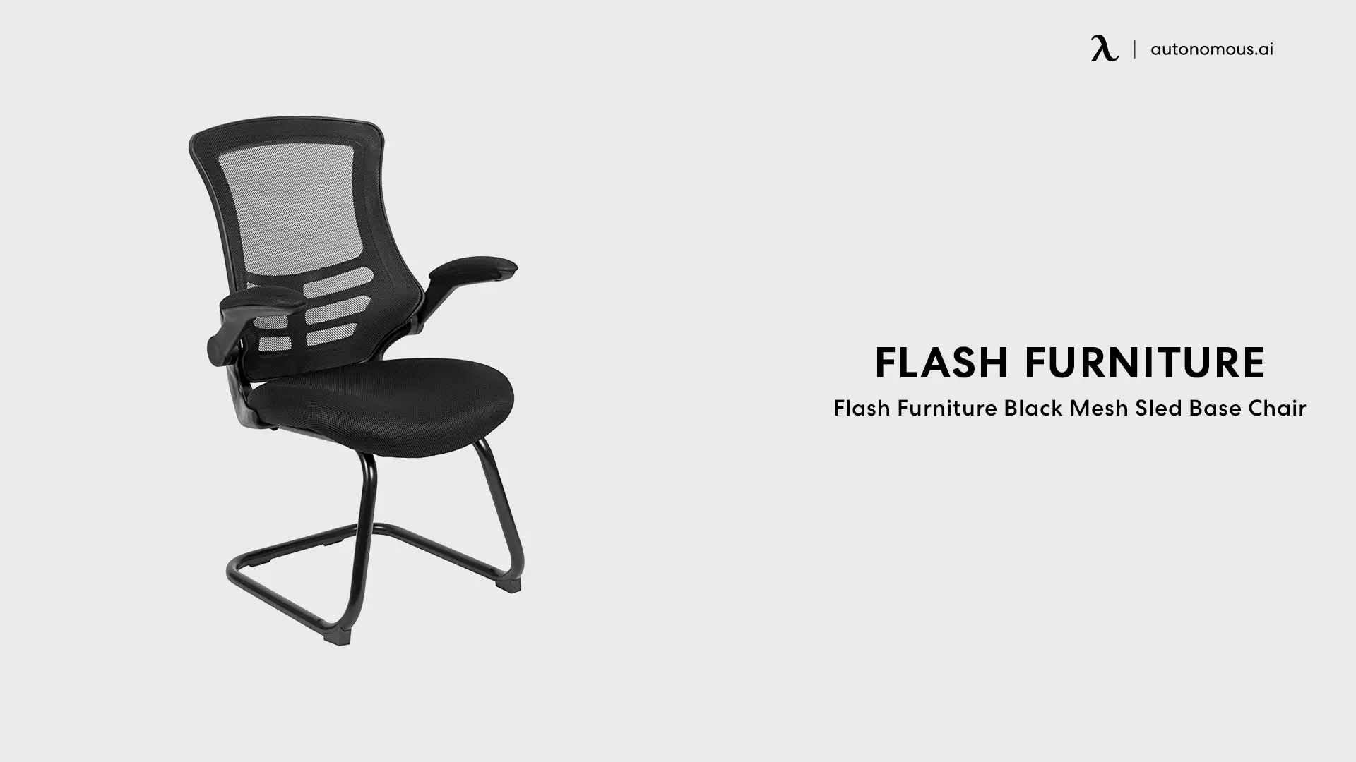 Flash Furniture Black Mesh Sled Base Chair