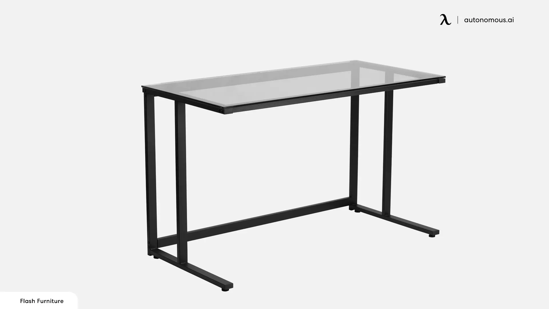 Flash Furniture Desk with Glass Desktop