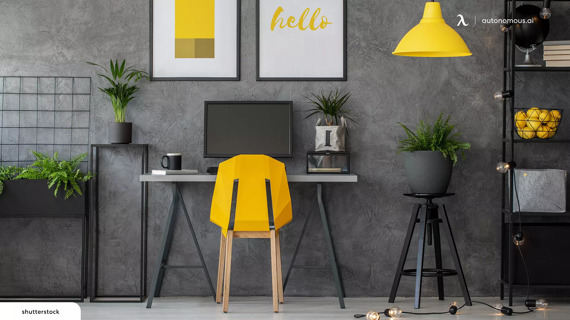 Brighten Your Home Office with Cheerful Yellow