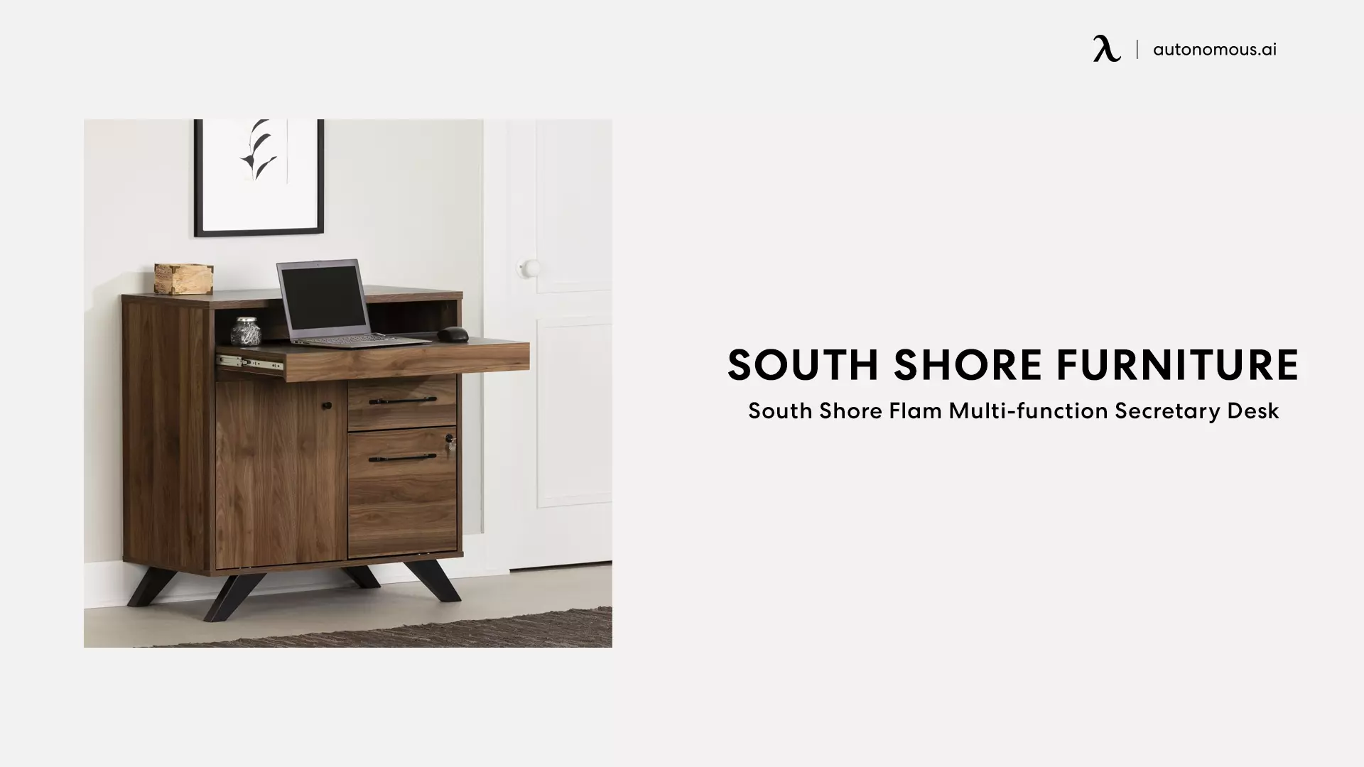 South Shore Flam Multi-function Secretary Desk