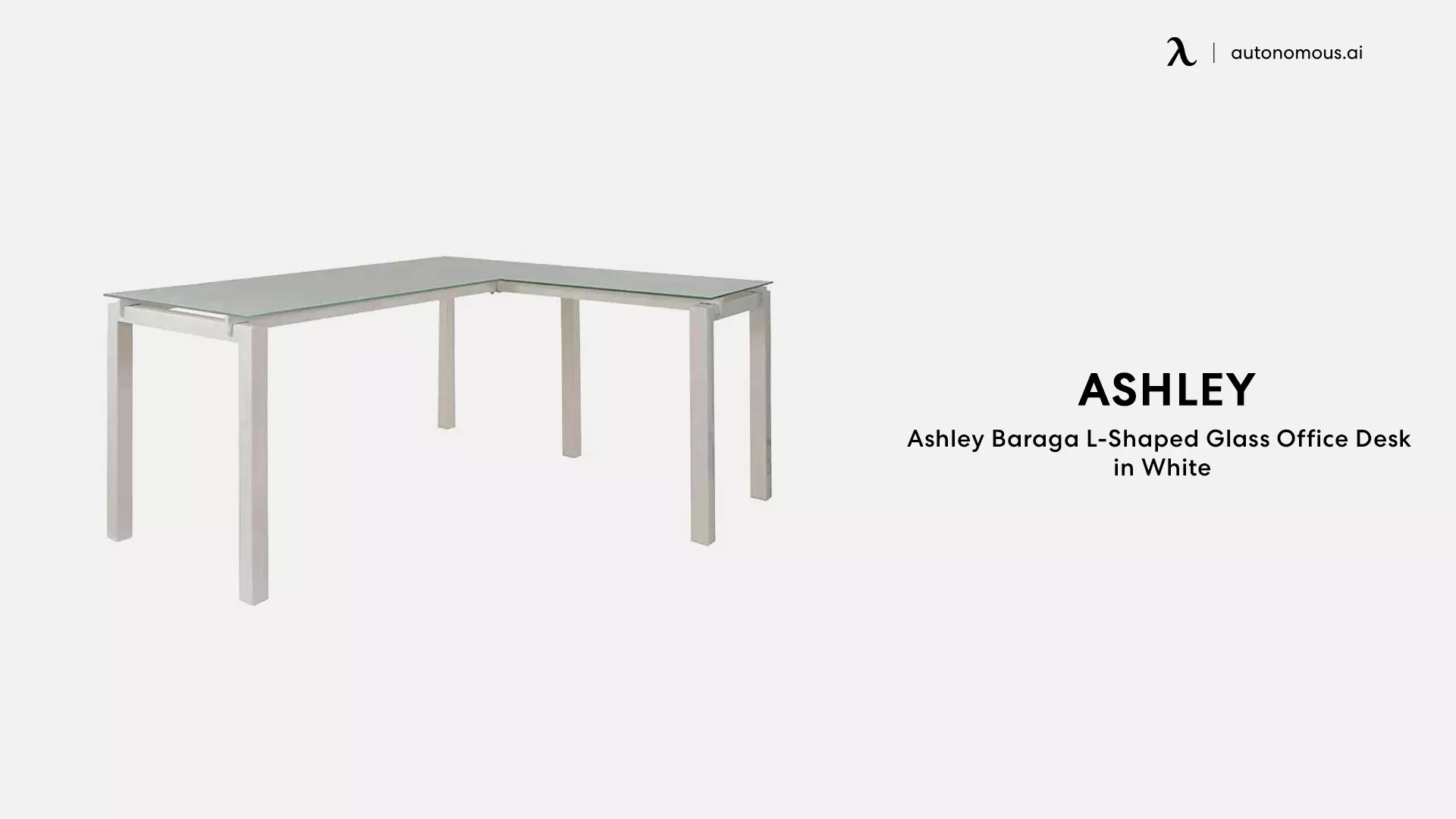 Ashley Baraga L-Shaped Glass Office Desk