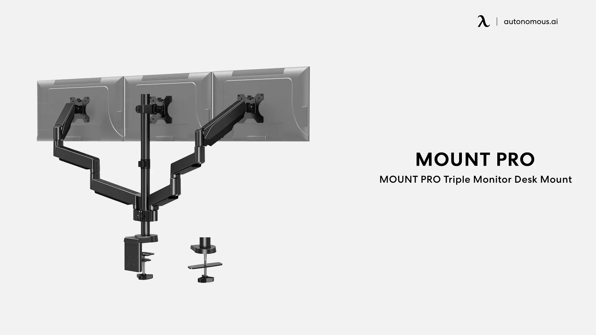 MOUNT PRO Triple Monitor Desk Mount