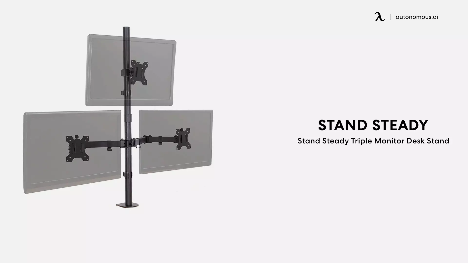 Stand Steady Triple Monitor Desk Stand