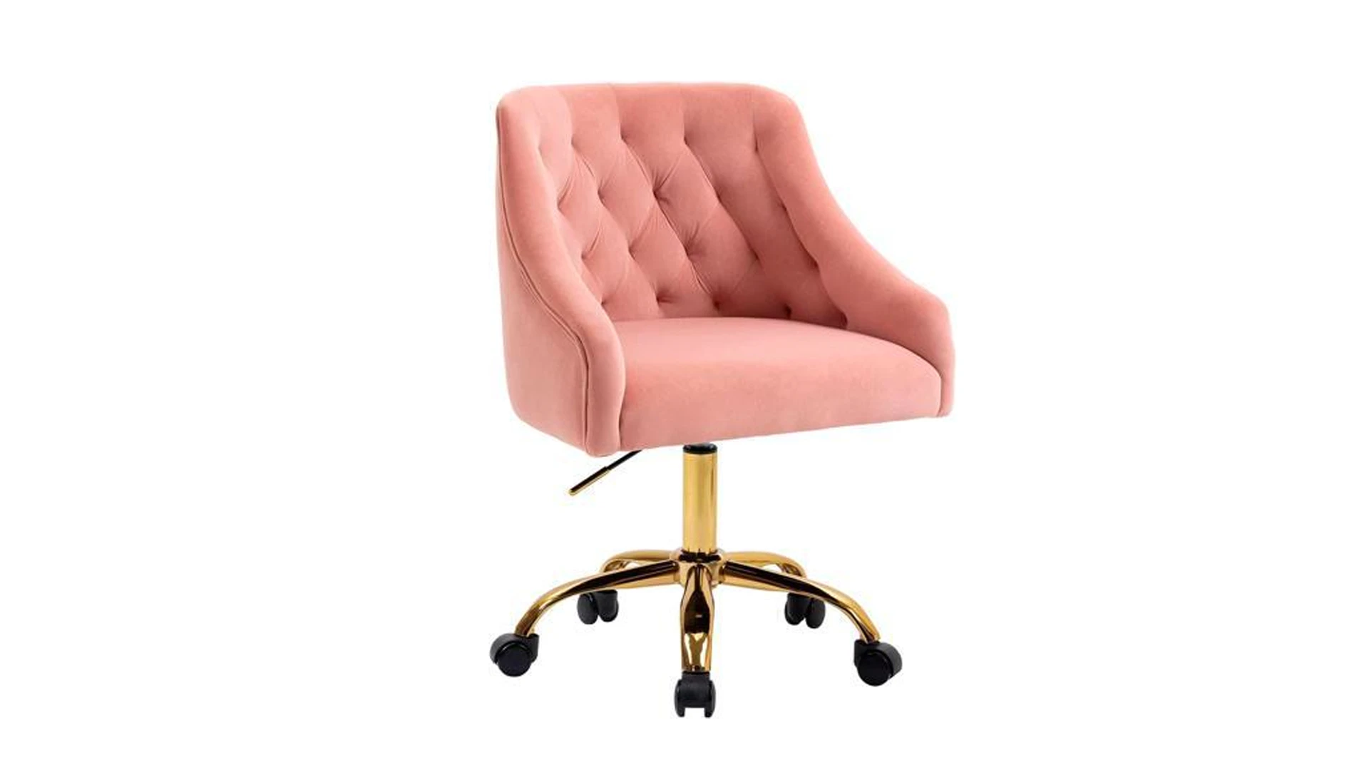 Mojay Pink Velvet Desk Chair