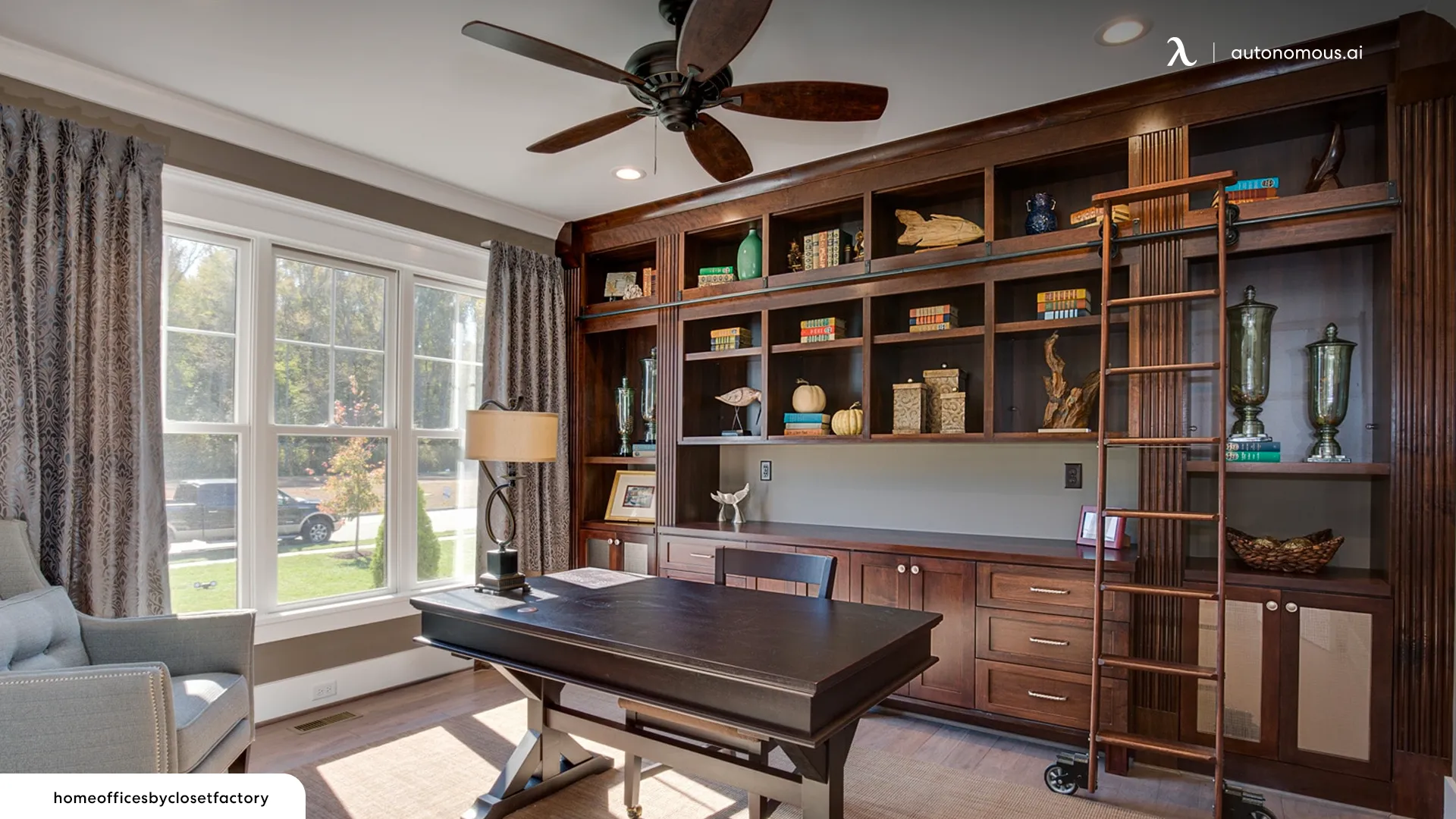 Customize storage solutions - classic home office design