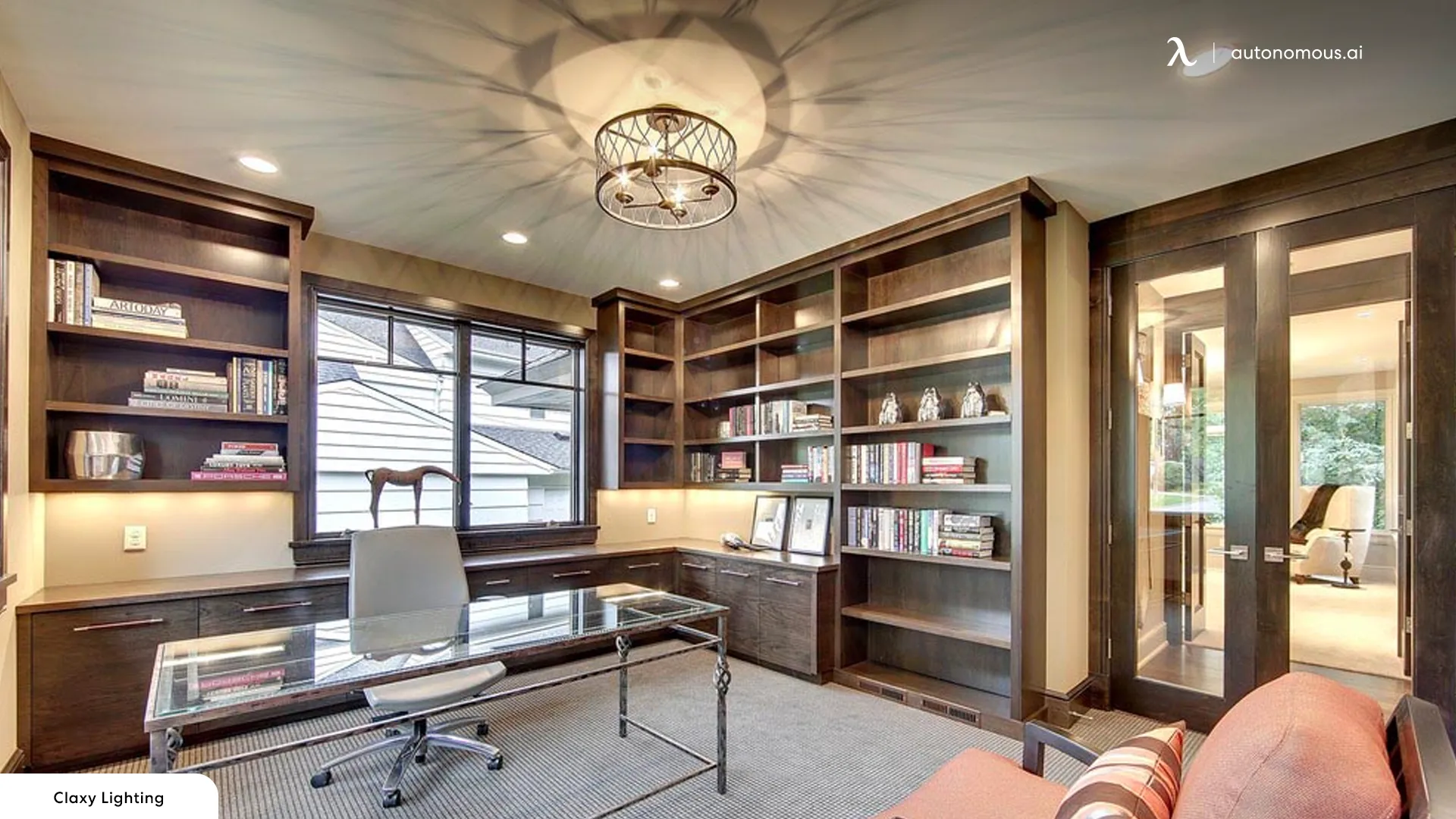 Optimize lighting and acoustics - classic home office design