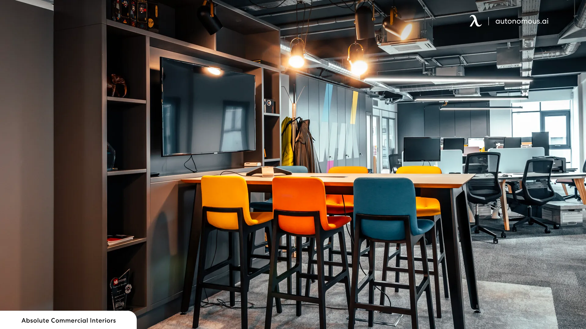 Add a Bit of Color - warehouse office design