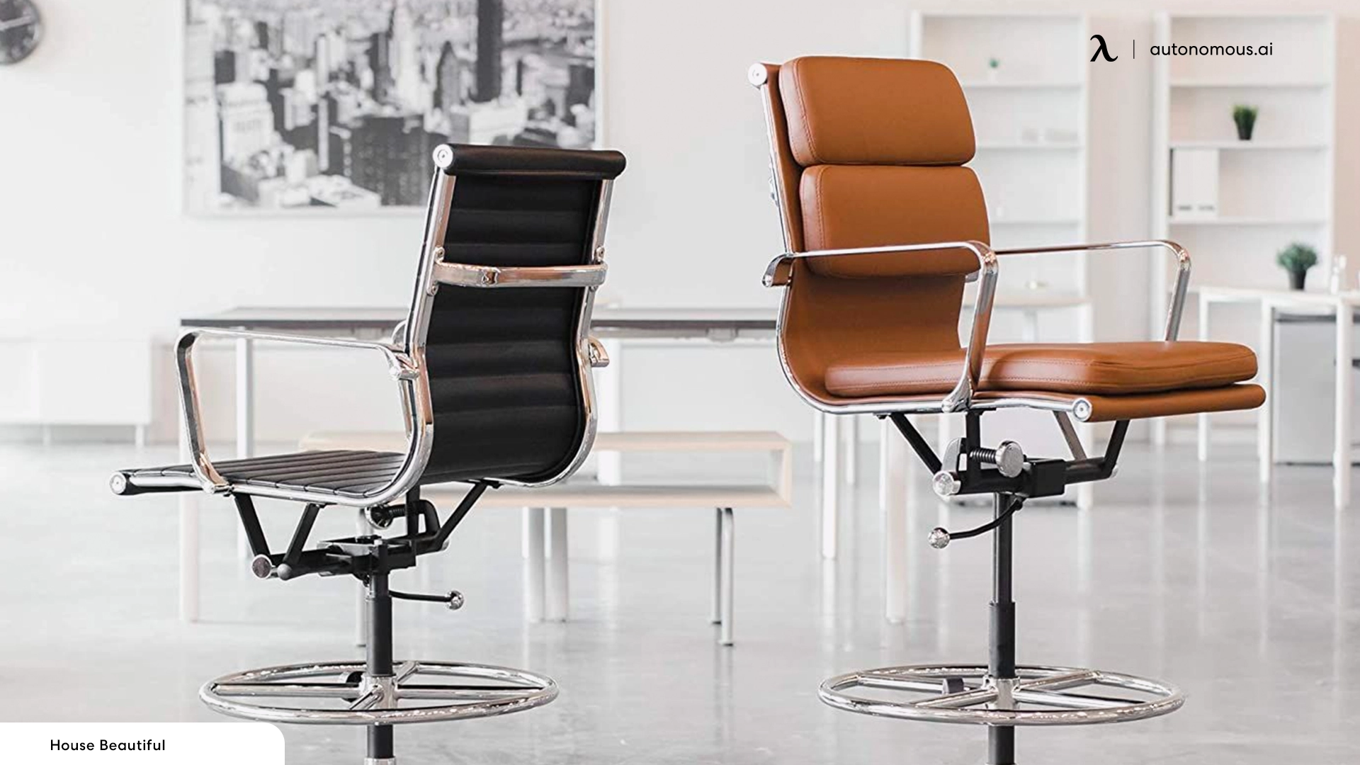 Leather Drafting Chairs