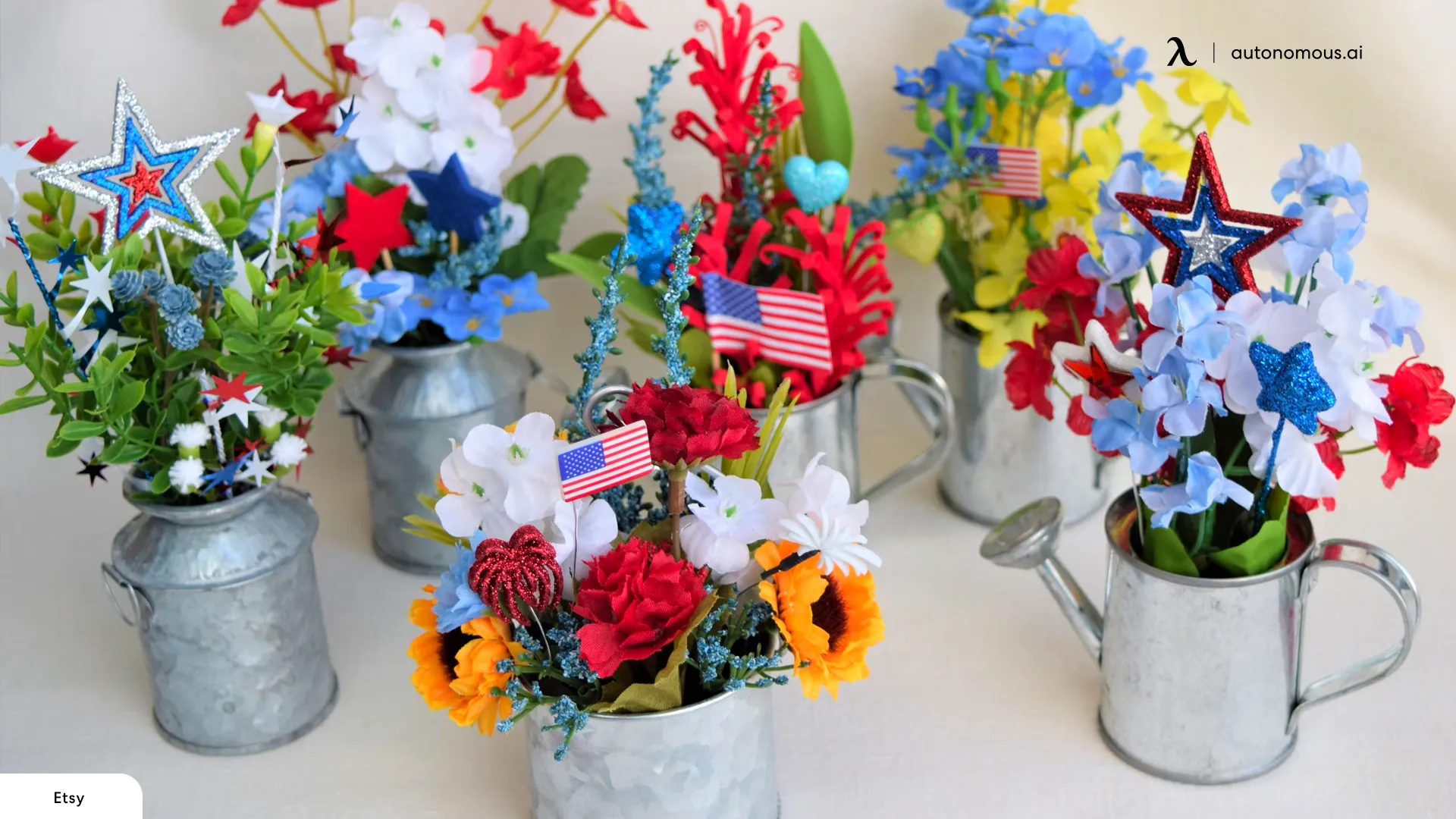 Decorating with Flowers - Independence Day decor