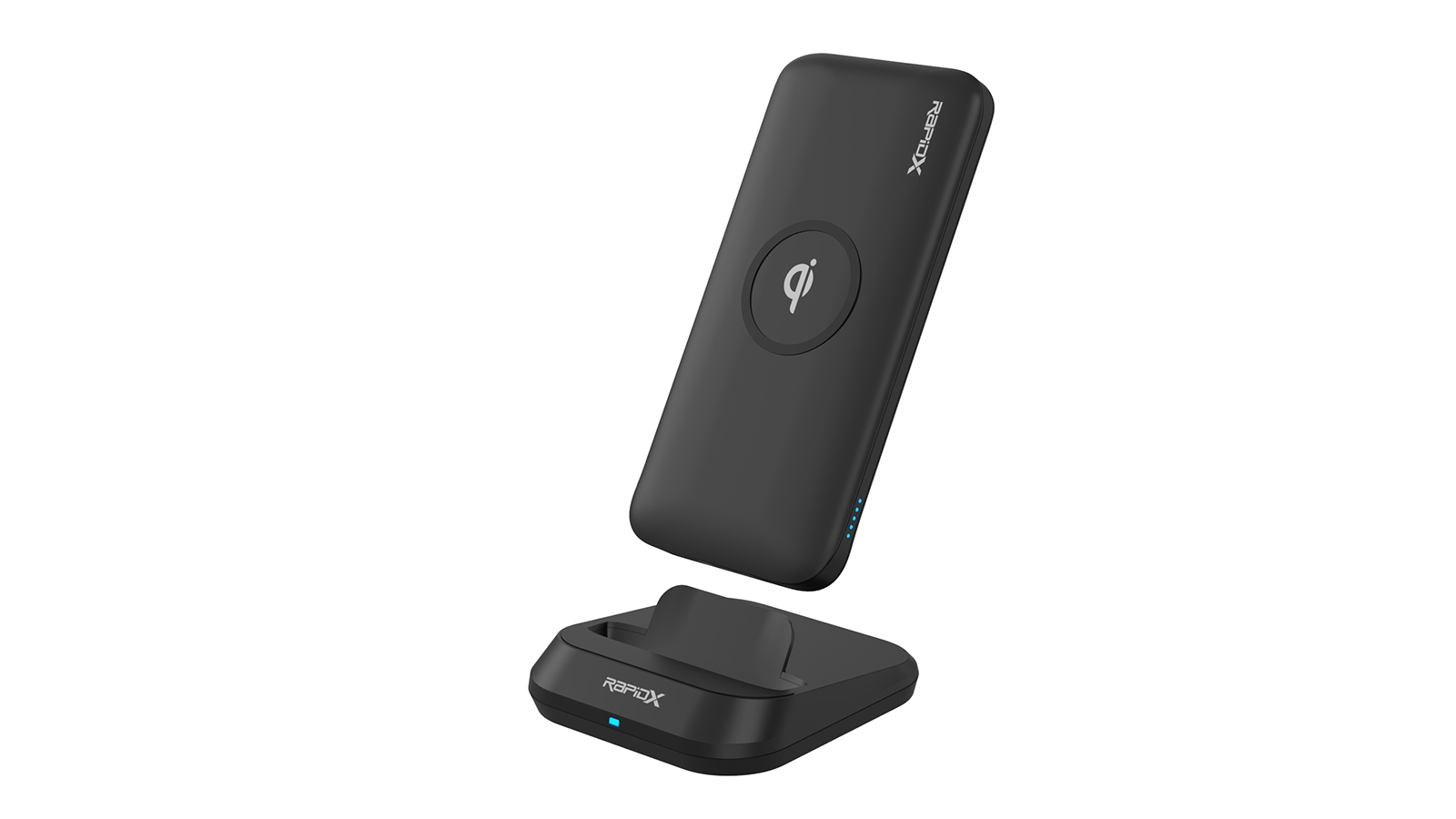 RapidX MyPort Power Bank: 10W Wireless Charger and Phone Stand
