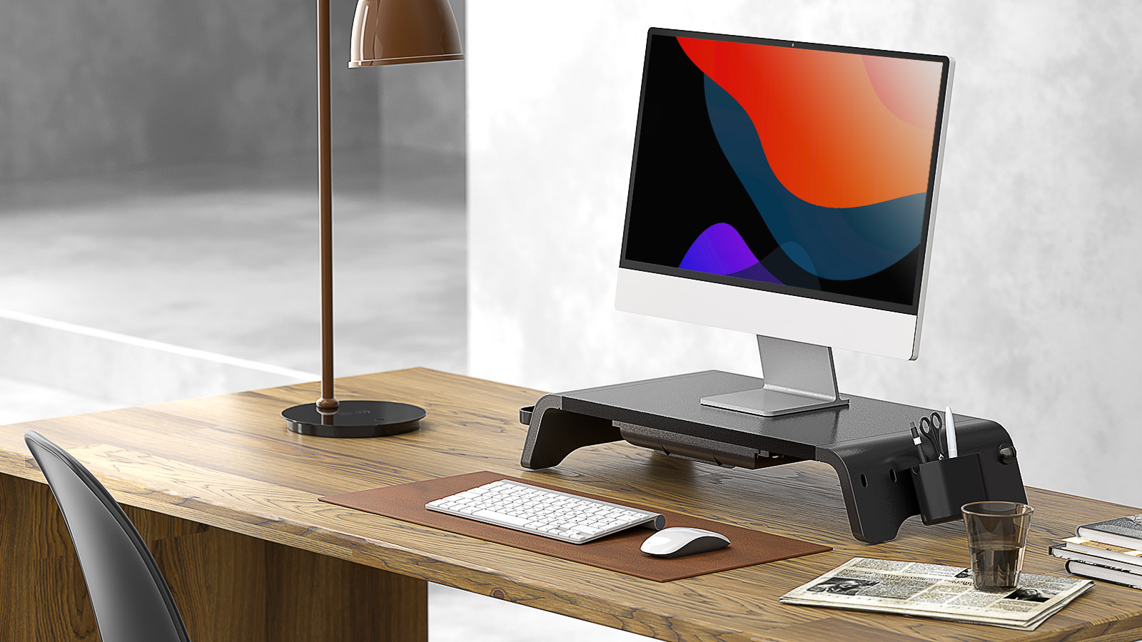 FENGE Monitor Stand with Drawer