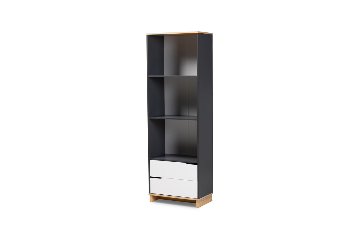 Skyline Decor Reed Mid-Century Modern : Multicolor BookShelf
